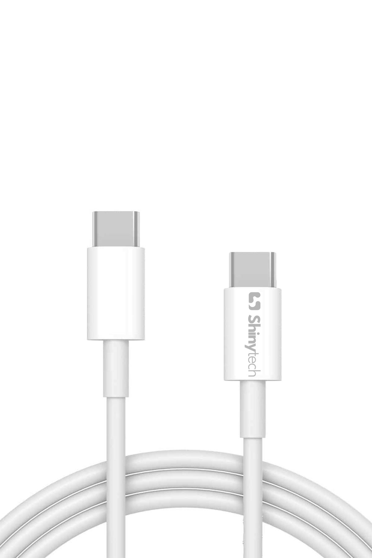 Apple iPhone Uyumlu Şarj Kablosu USB-C to USB-C Type-C (1m) Beyaz