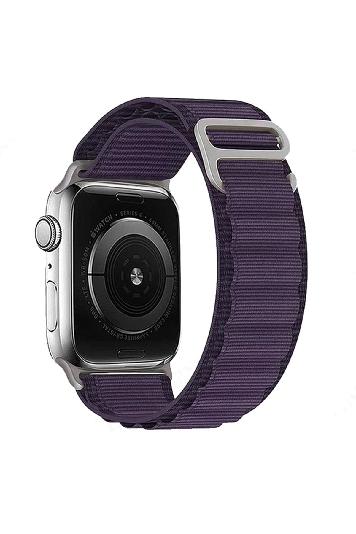 Apple Watch Uyumlu Alpine Loop Kordon Mor