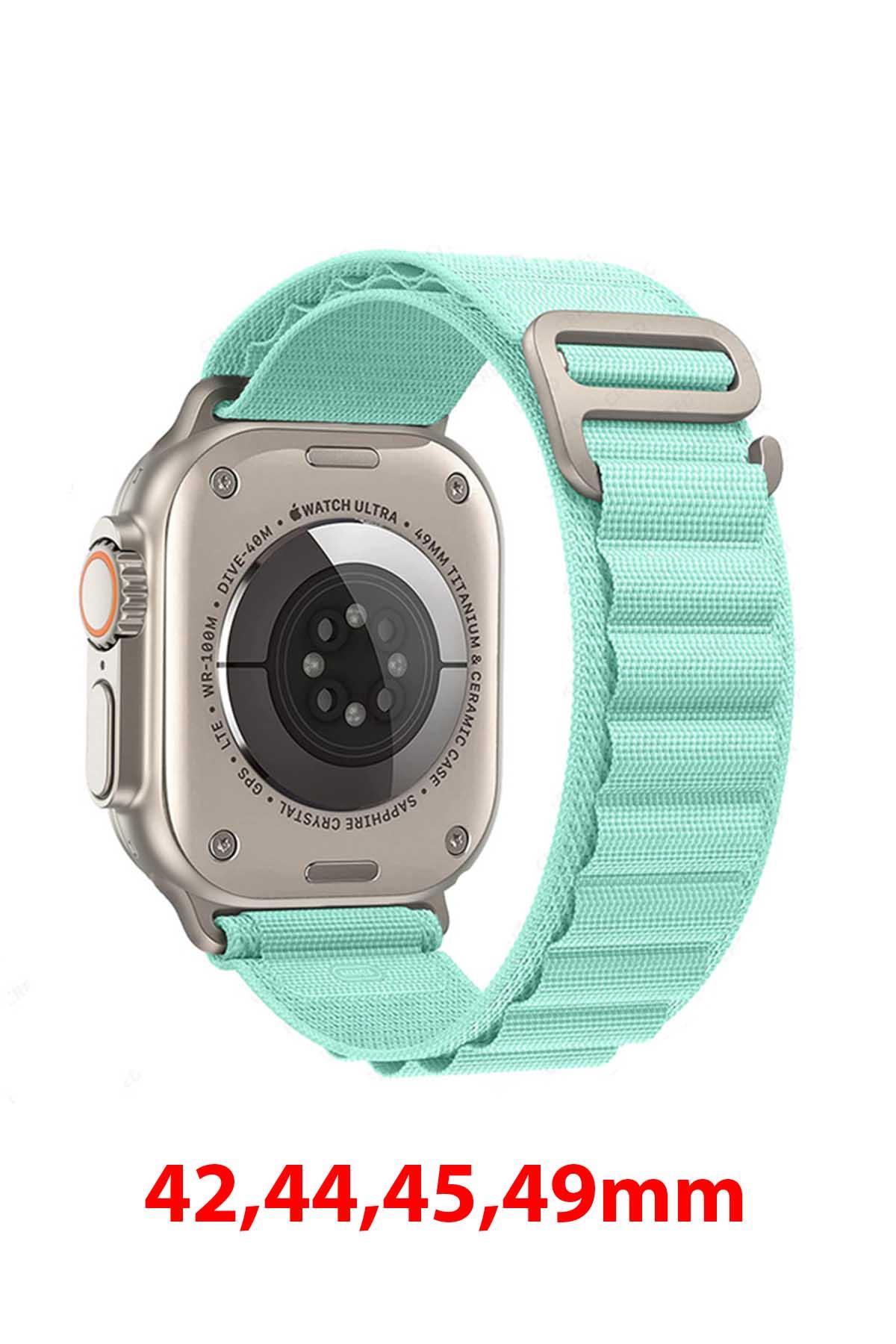 Apple Watch Uyumlu Alpine Loop Kordon Mint Yeşili