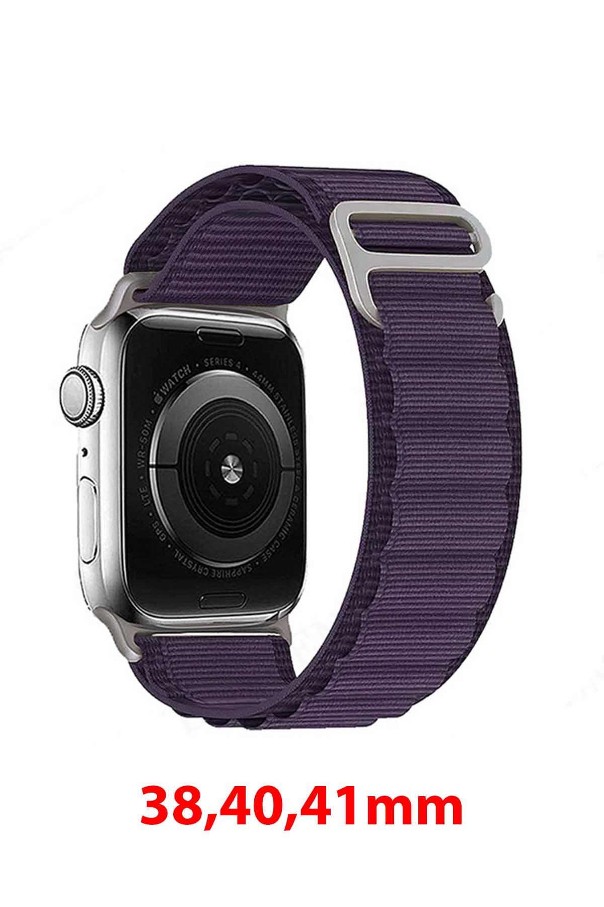 Apple Watch Uyumlu Alpine Loop Kordon Mor