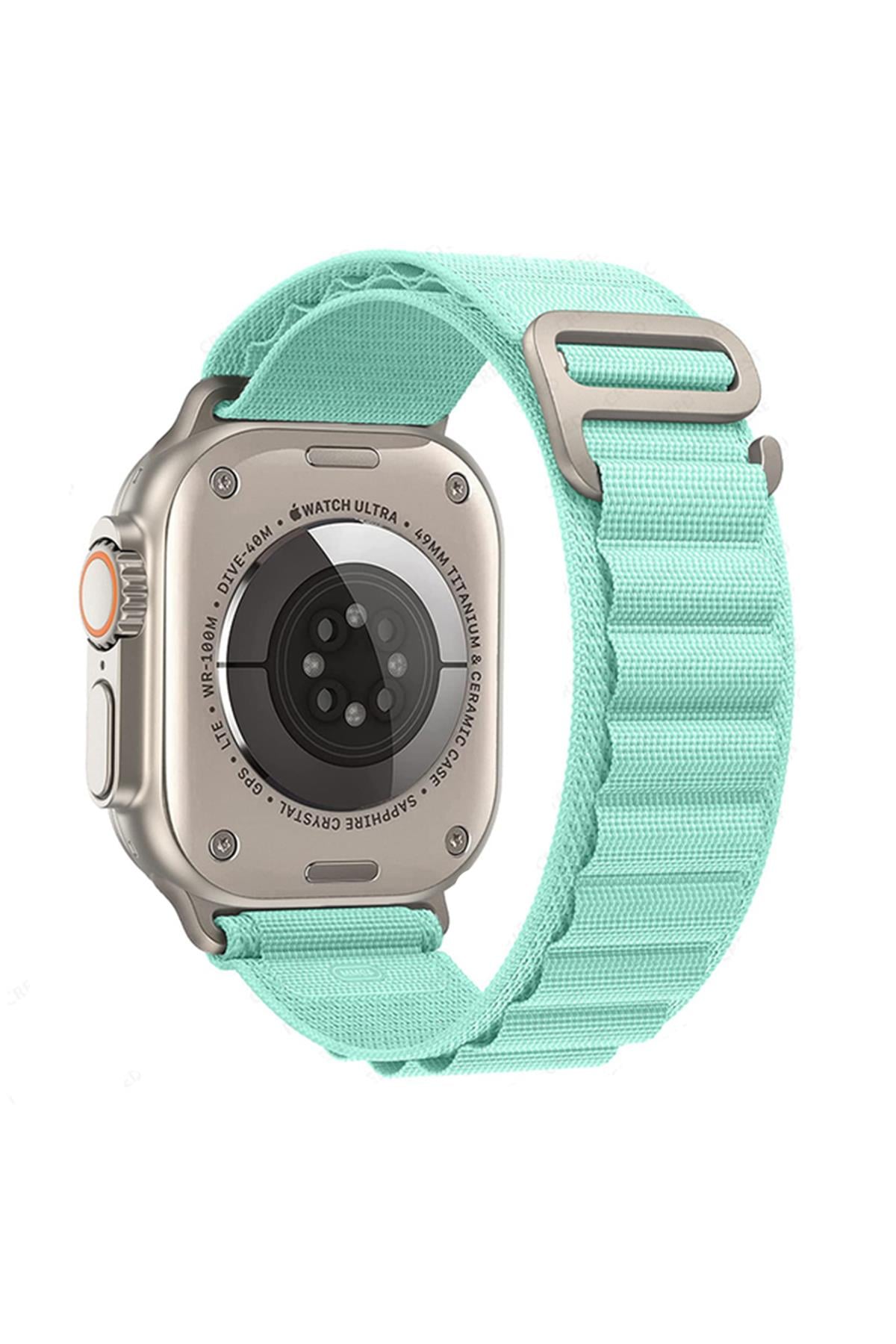 Apple Watch Uyumlu Alpine Loop Kordon Mint Yeşili