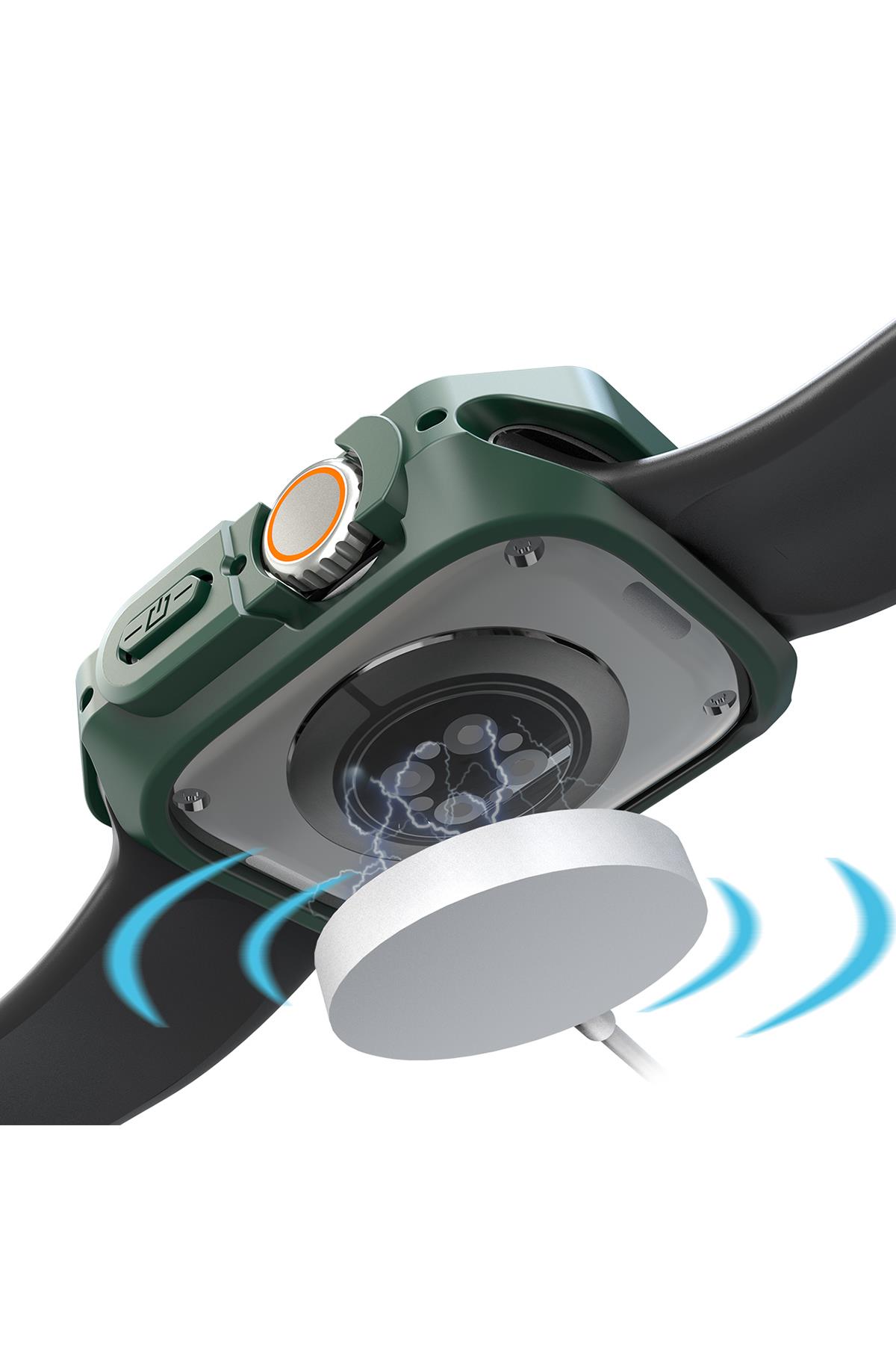 Apple Watch Uyumlu Armor Kasa Koruyucu Yeşil