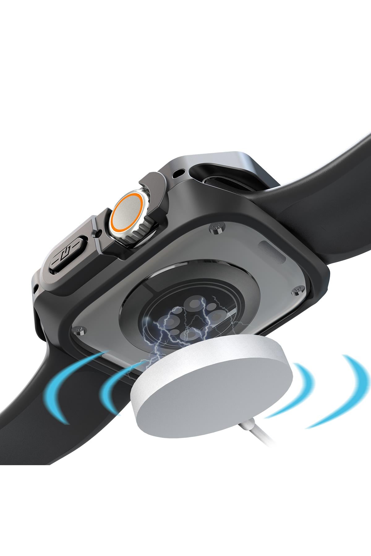 Apple Watch Uyumlu Armor Kasa Koruyucu Siyah