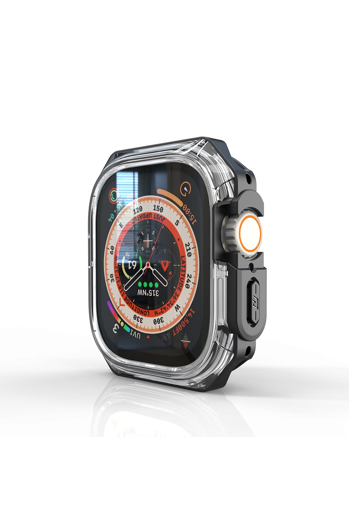 Apple Watch Uyumlu Armor Kasa Koruyucu Soft Siyah