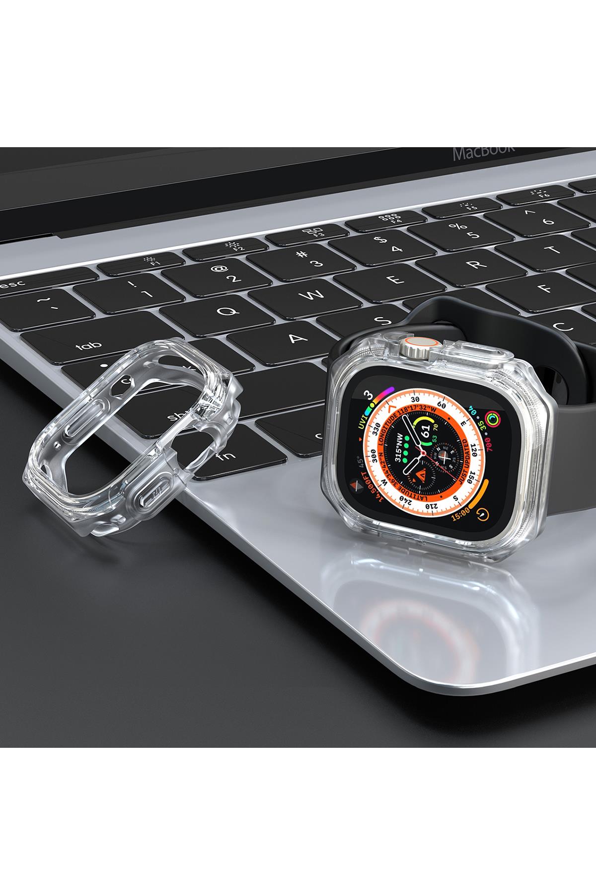 Apple Watch Uyumlu Armor Kasa Koruyucu Şeffaf