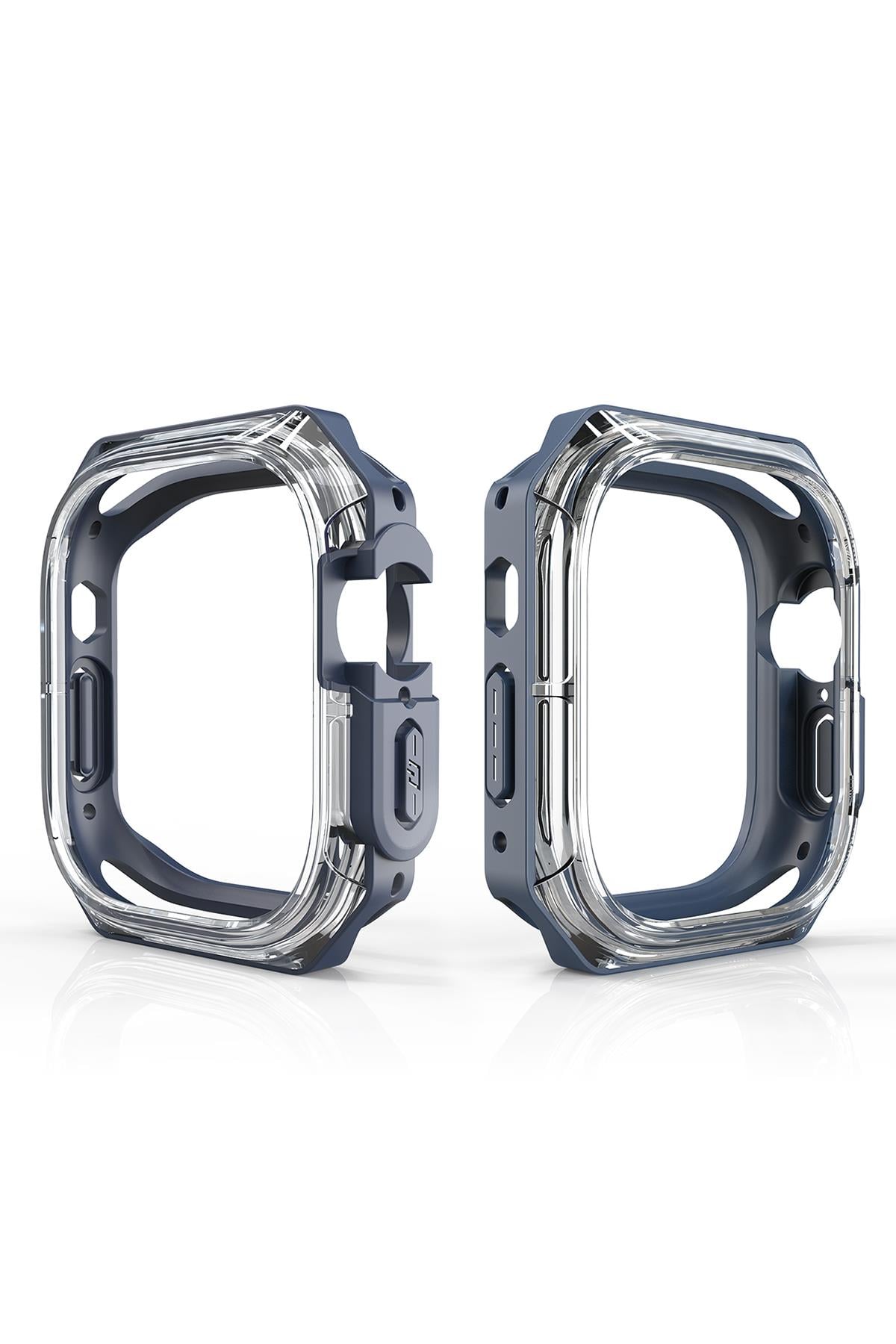 Apple Watch Uyumlu Armor Kasa Koruyucu Koyu Mavi