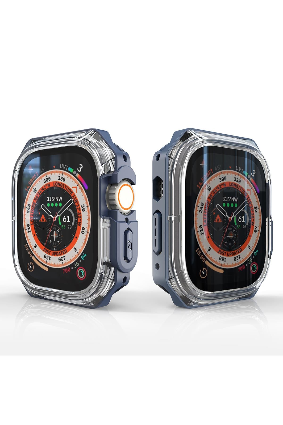 Apple Watch Uyumlu Armor Kasa Koruyucu Koyu Mavi