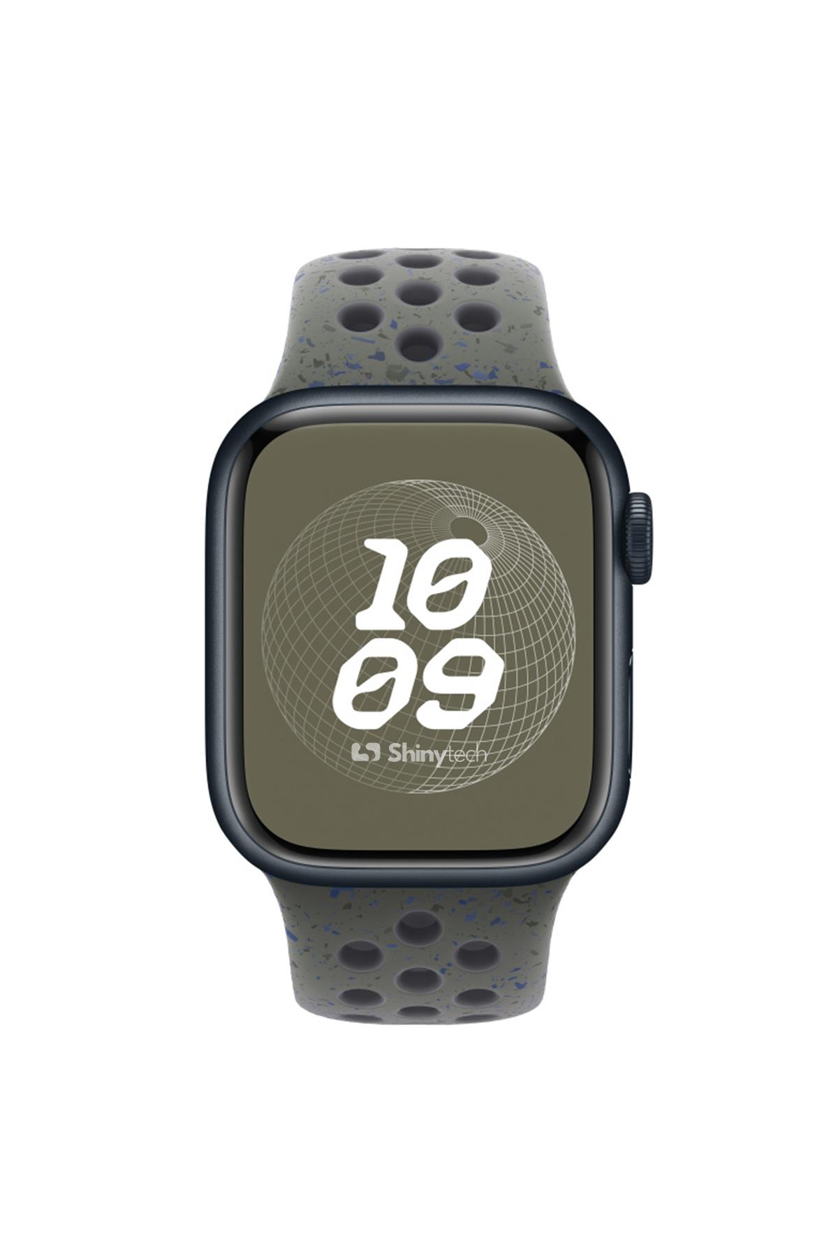 Apple Watch Uyumlu Delikli Spor Loop Kordon Haki Yeşili