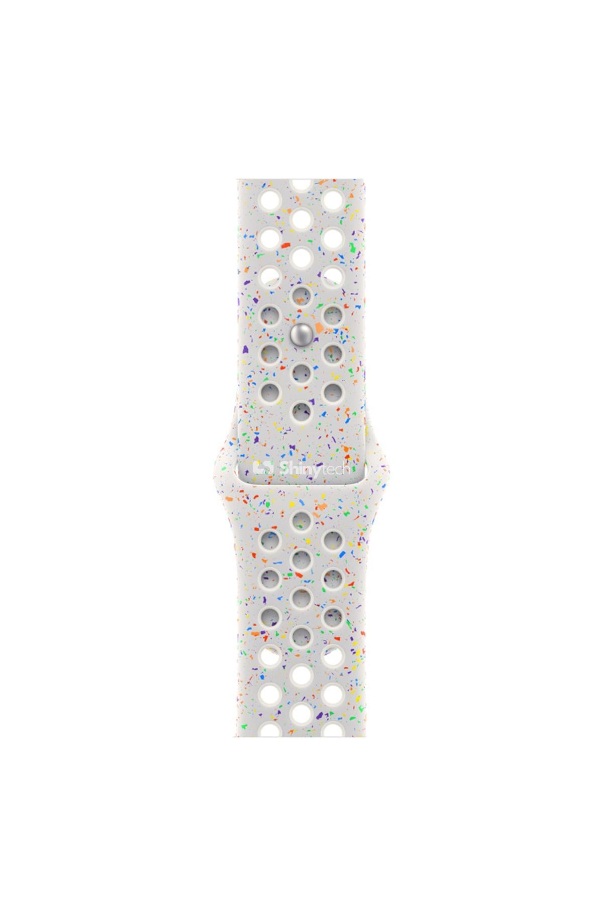 Apple Watch Uyumlu Delikli Spor Loop Kordon Beyaz