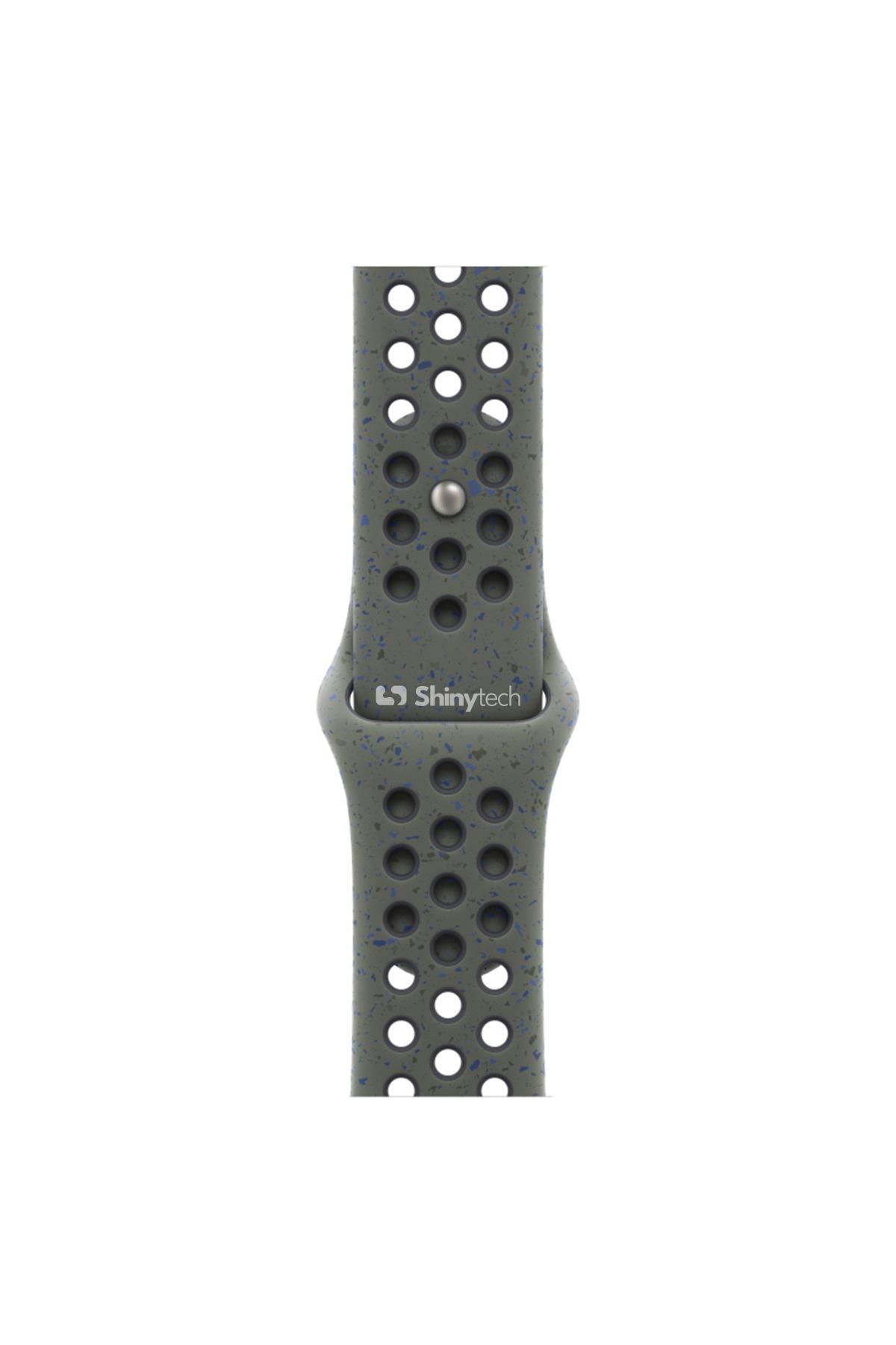 Apple Watch Uyumlu Delikli Spor Loop Kordon Haki Yeşili