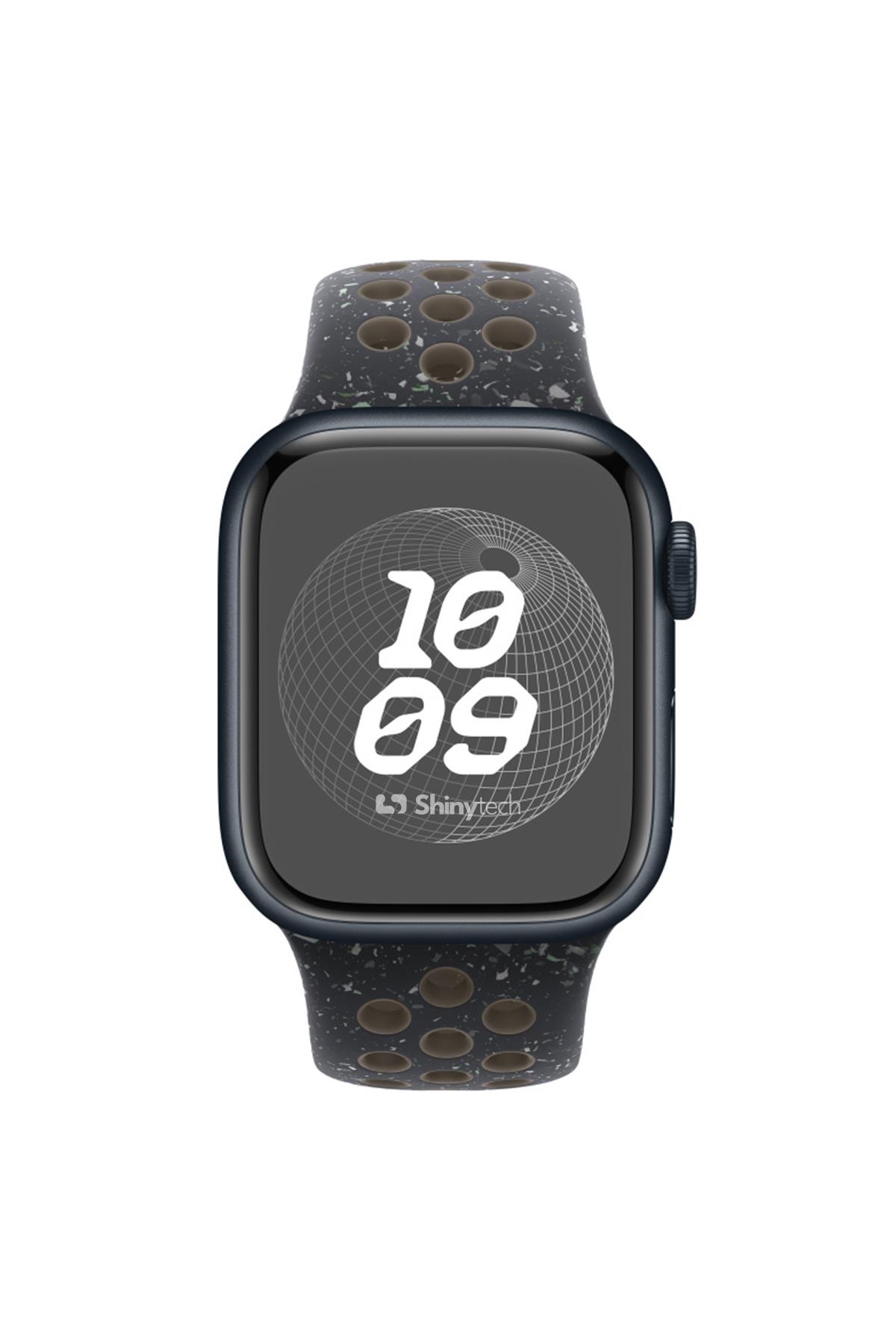 Apple Watch Uyumlu Delikli Spor Loop Kordon Gece Siyahı