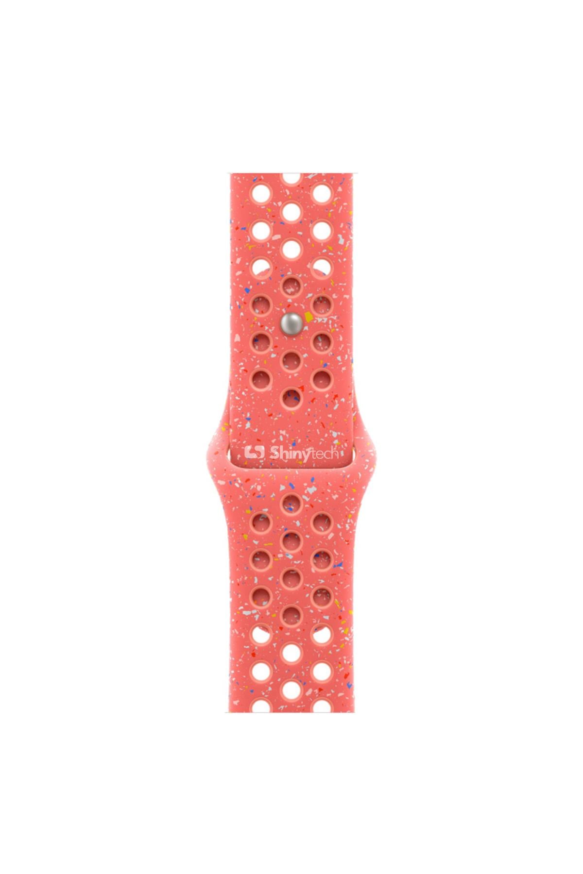 Apple Watch Uyumlu Delikli Spor Loop Kordon Pembe