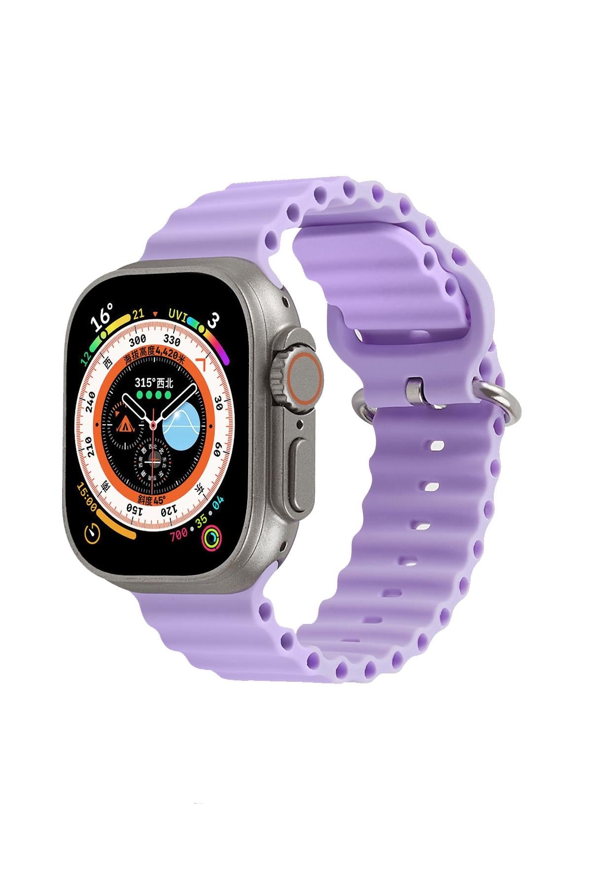 Apple Watch Uyumlu Kalın Ocean Loop Kordon Lavanta - ShinyTECH