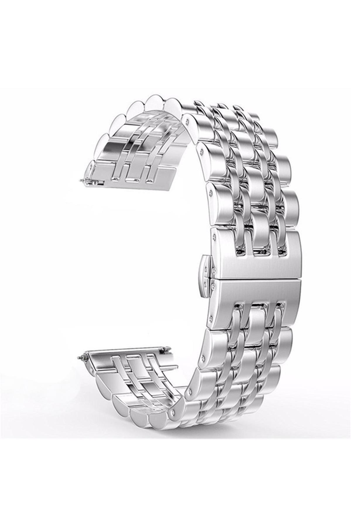 Apple Watch Uyumlu Klasik Jubile Çelik Kordon Gümüş