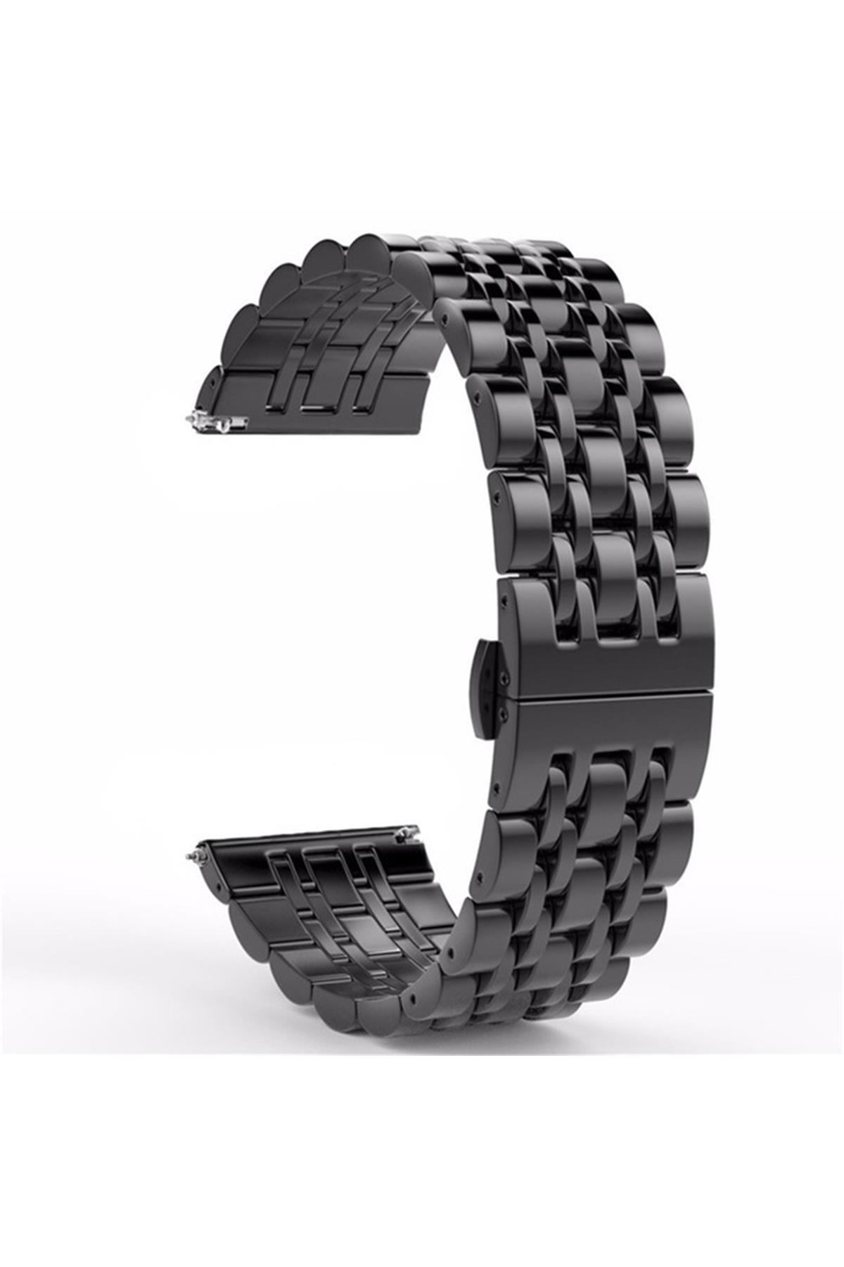 Apple Watch Uyumlu Klasik Jubile Çelik Kordon Siyah