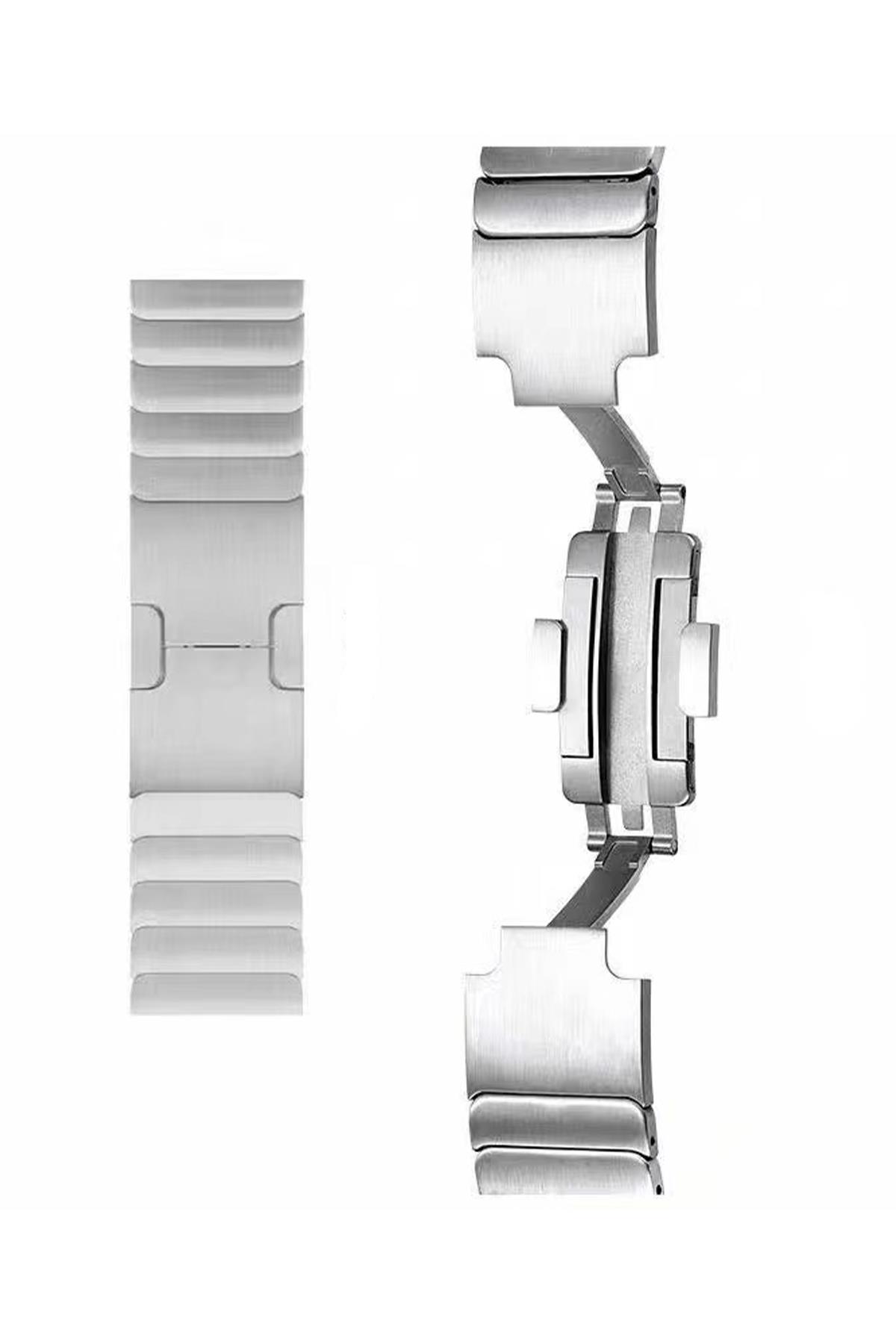 Apple Watch Uyumlu Klipsli Çelik Loop Kordon Rose Gold