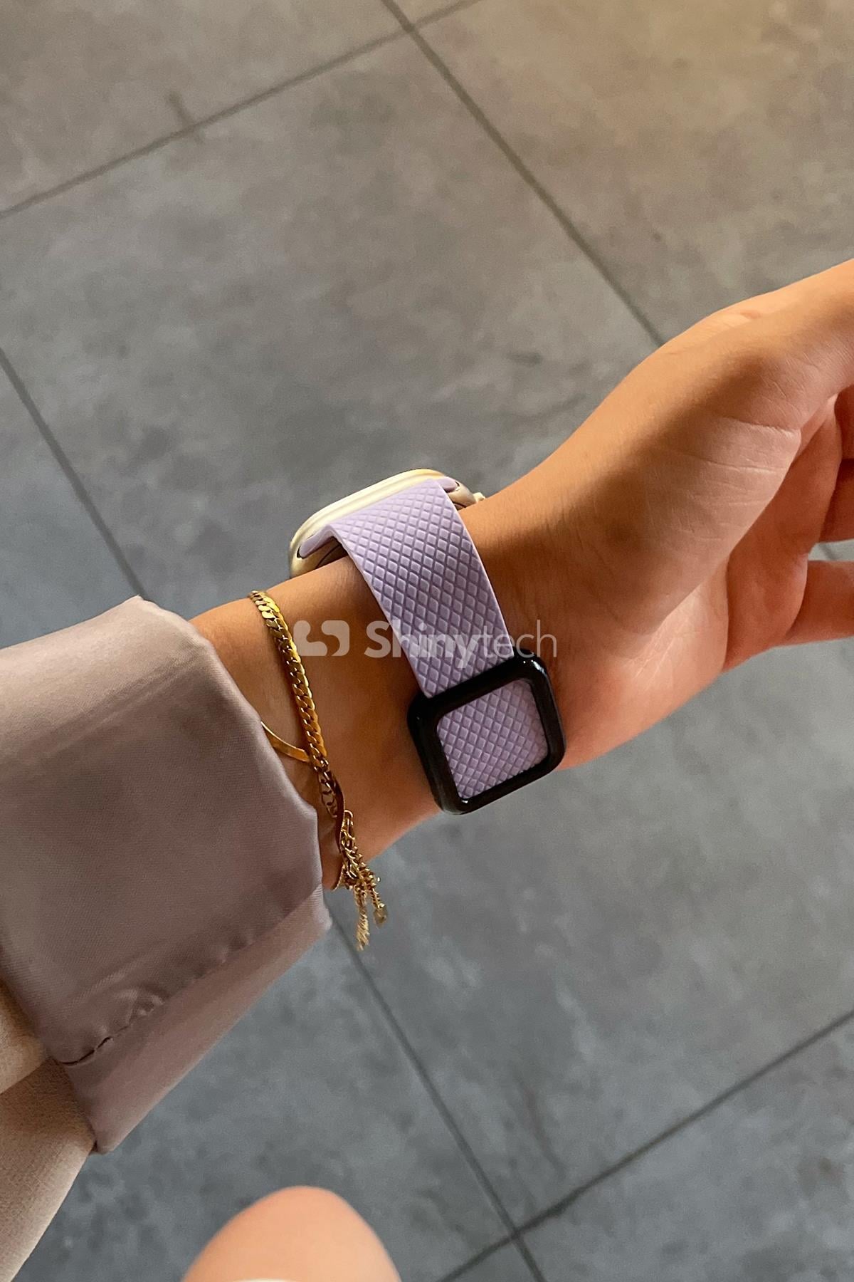 Apple Watch Uyumlu Modern Tokalı Kordon Lila