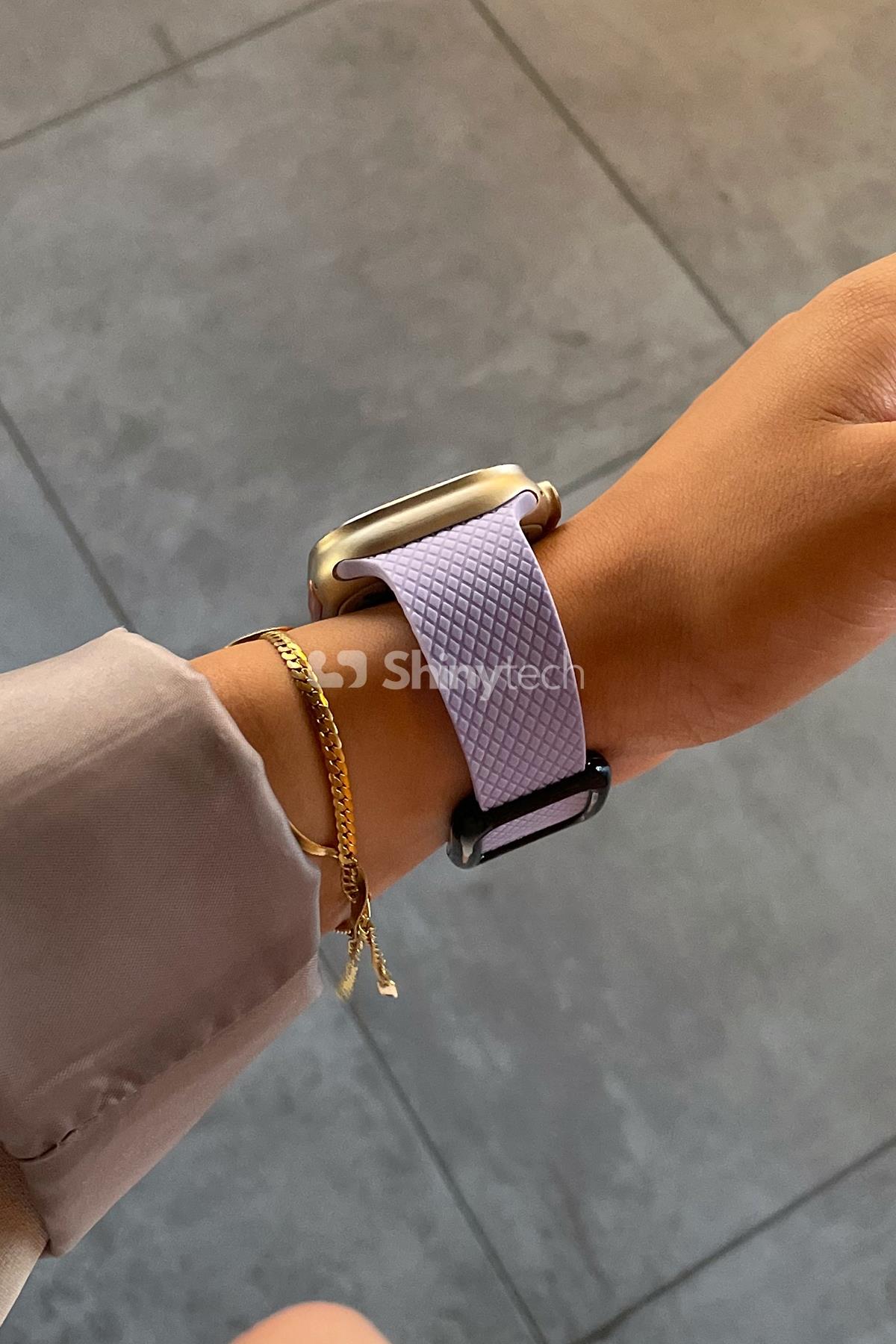 Apple Watch Uyumlu Modern Tokalı Kordon Lila