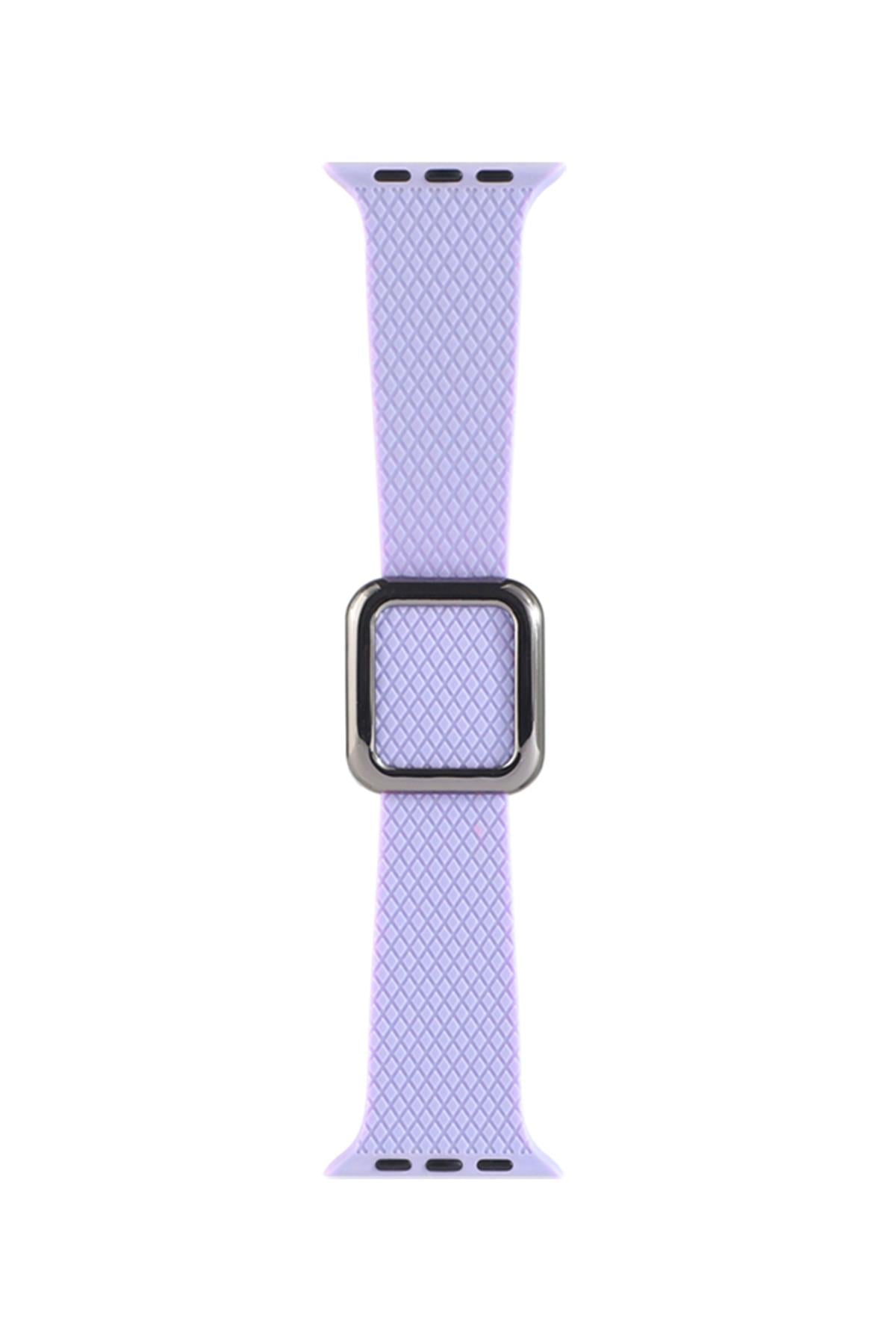 Apple Watch Uyumlu Modern Tokalı Kordon Lila