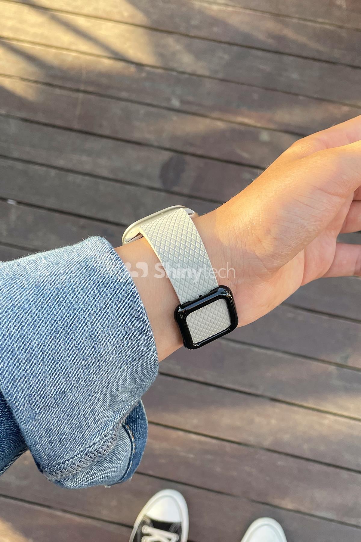Apple Watch Uyumlu Modern Tokalı Kordon Açık Gri