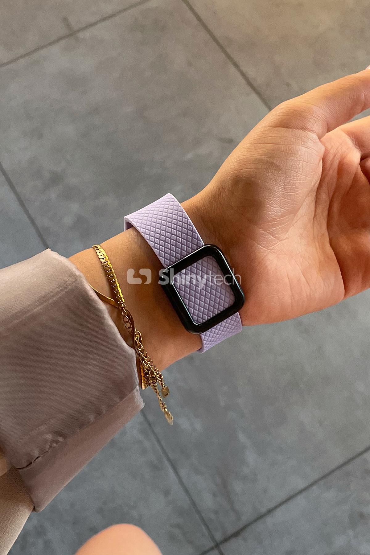 Apple Watch Uyumlu Modern Tokalı Kordon Lila