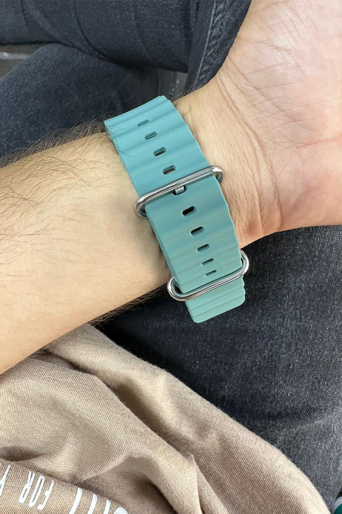 Apple Watch Uyumlu Ocean Loop Kordon Çam Yeşili