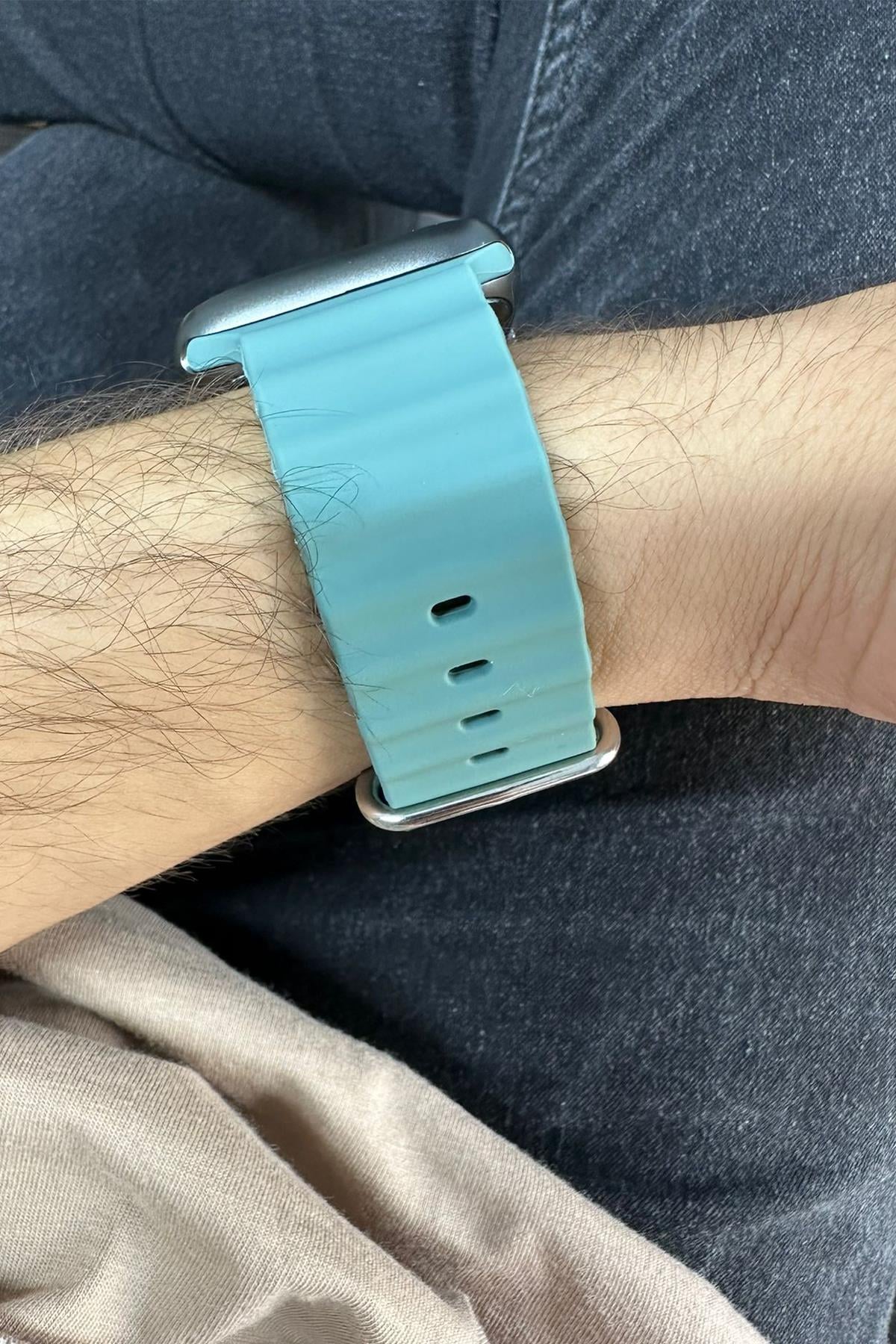 Apple Watch Uyumlu Ocean Loop Kordon Çam Yeşili