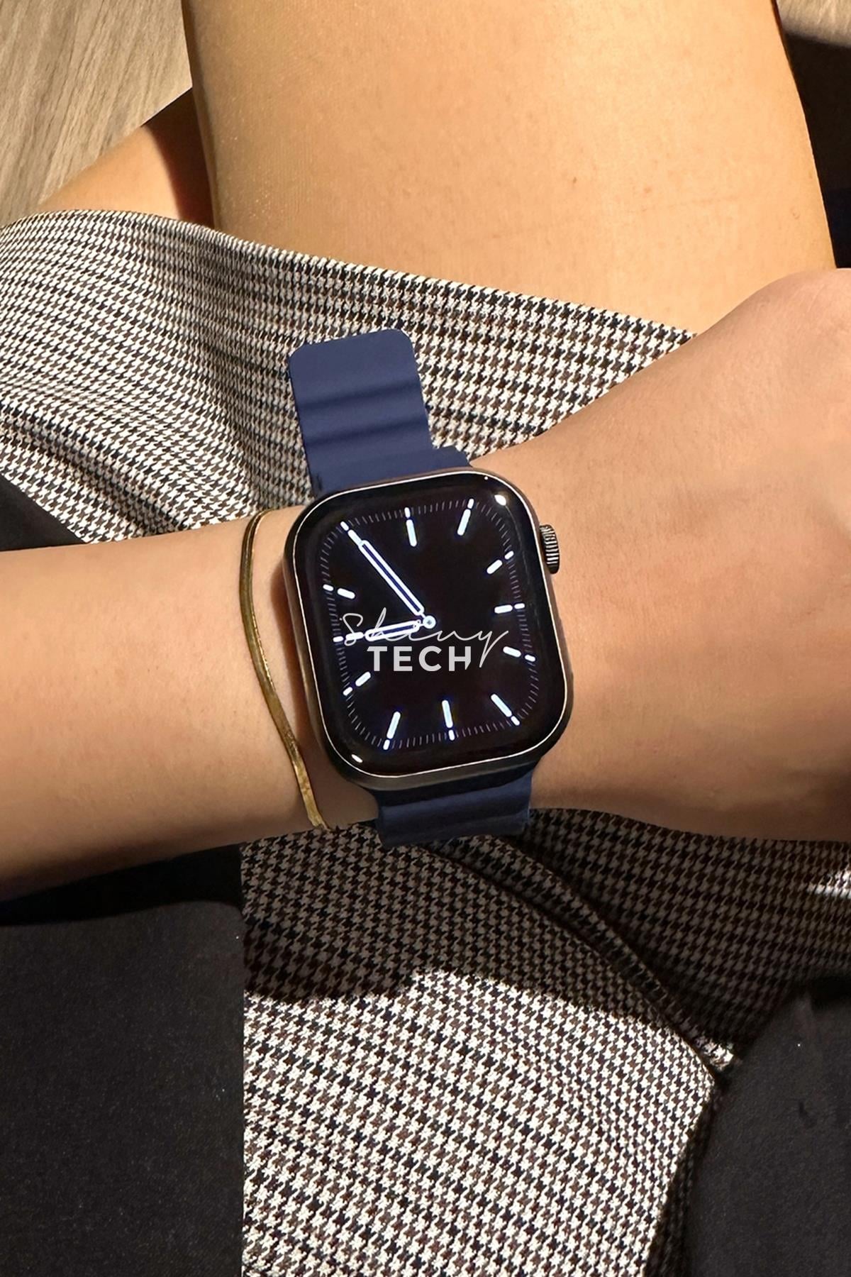 Apple Watch Uyumlu Ocean Loop Kordon Derin Mor