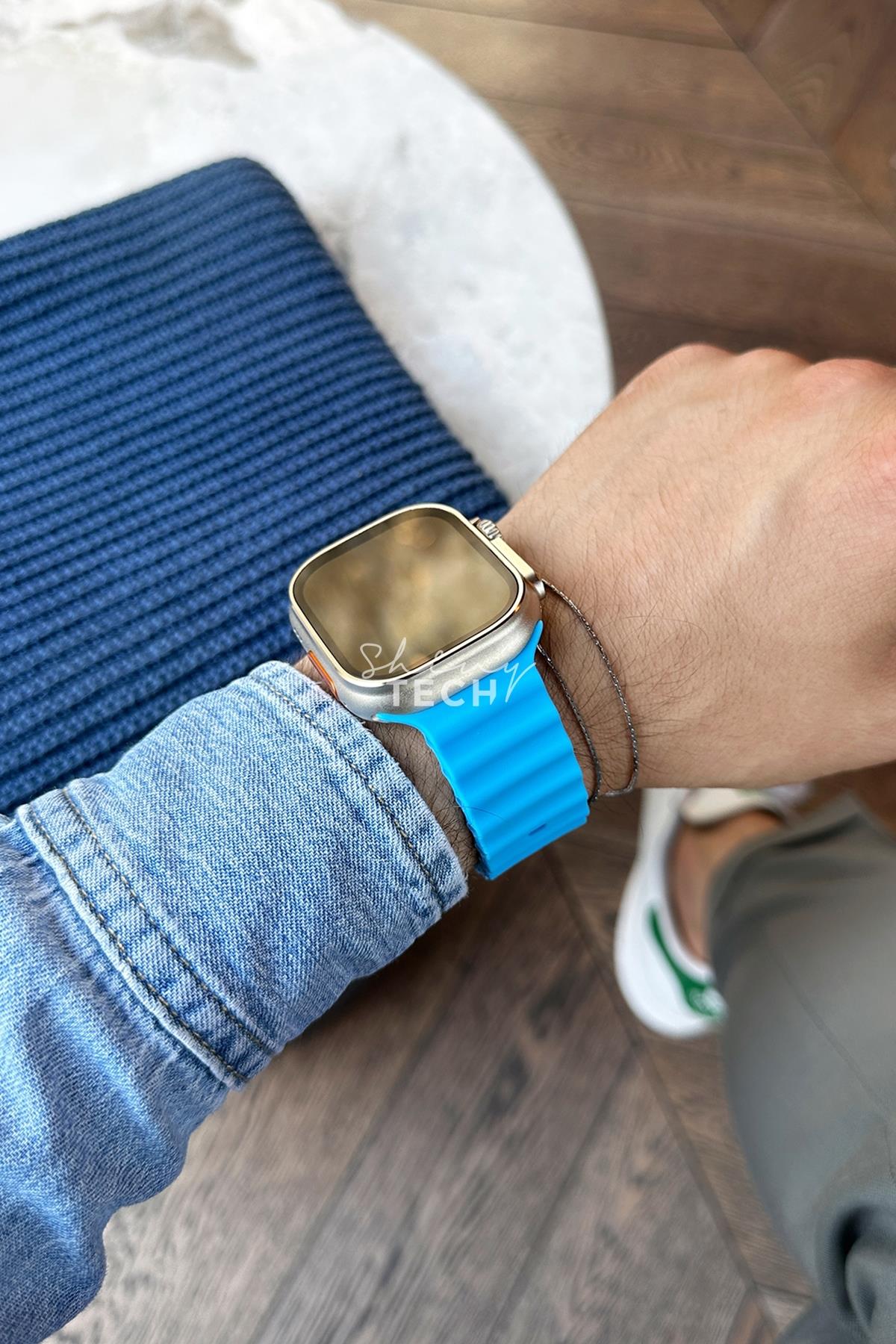 Apple Watch Uyumlu Ocean Loop Kordon Gök Mavisi