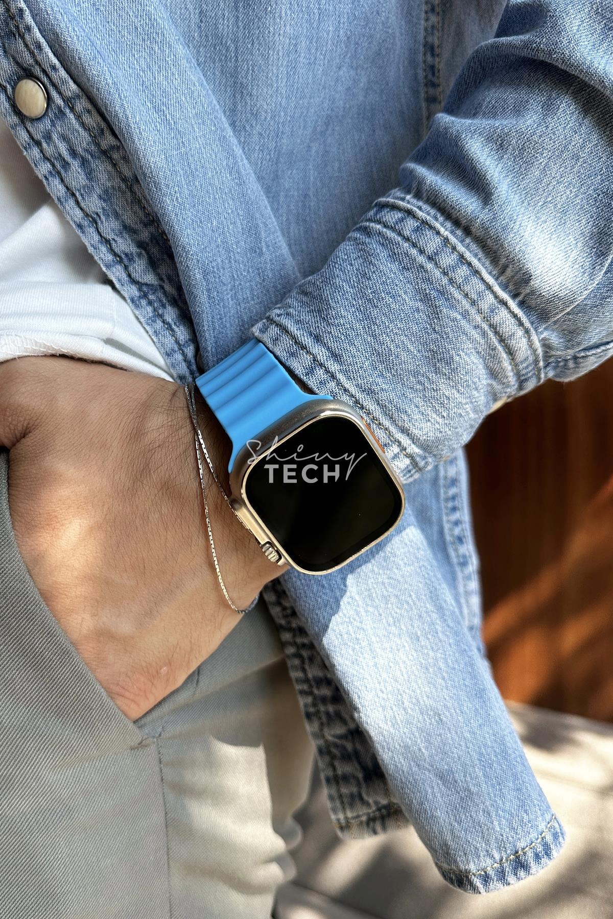 Apple Watch Uyumlu Ocean Loop Kordon Gök Mavisi