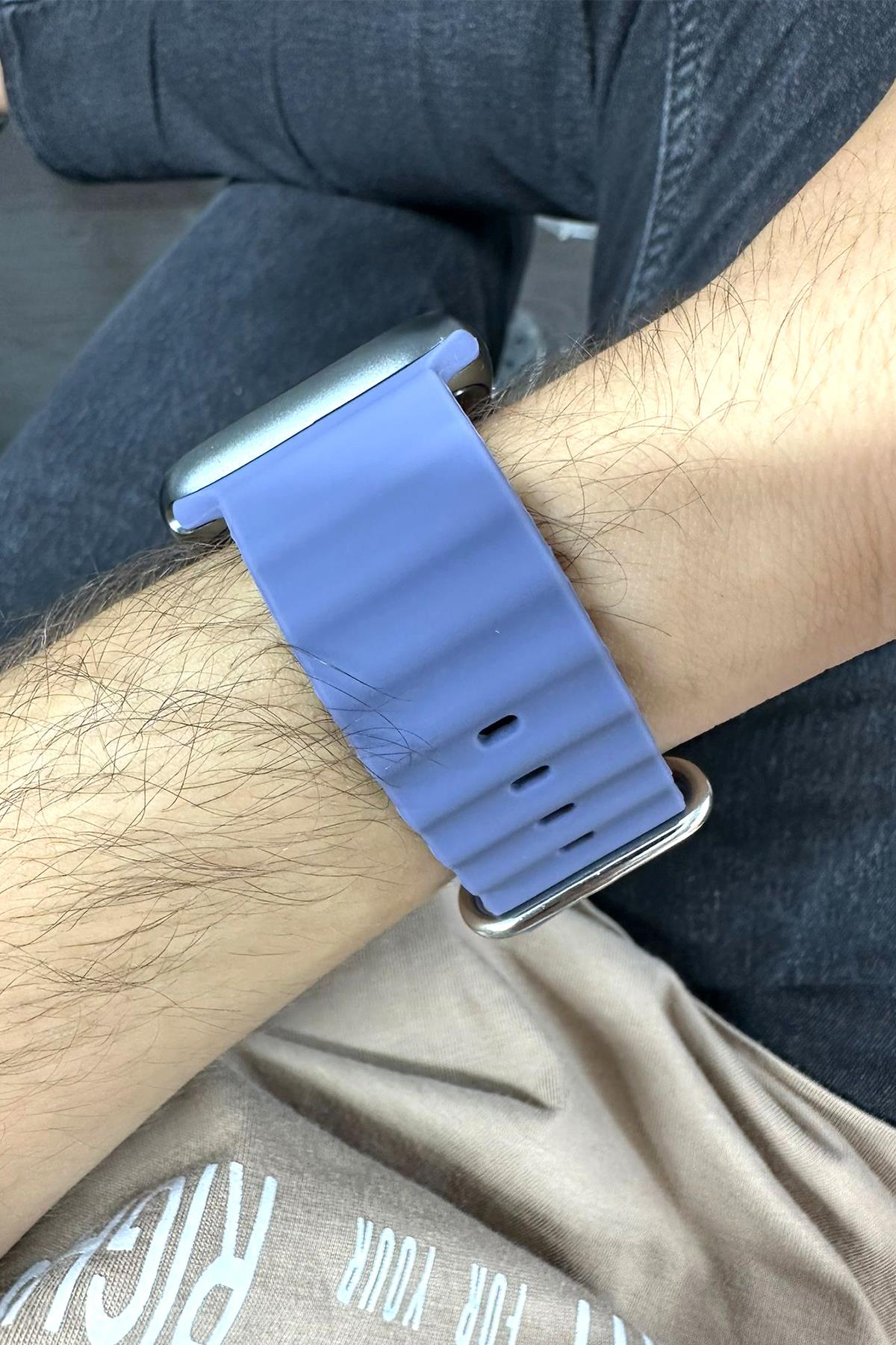 Apple Watch Uyumlu Ocean Loop Kordon Koyu Mor