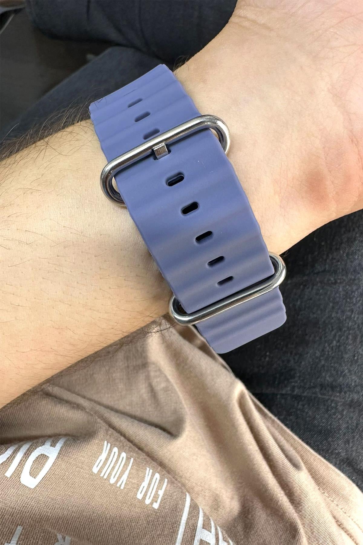 Apple Watch Uyumlu Ocean Loop Kordon Koyu Mor