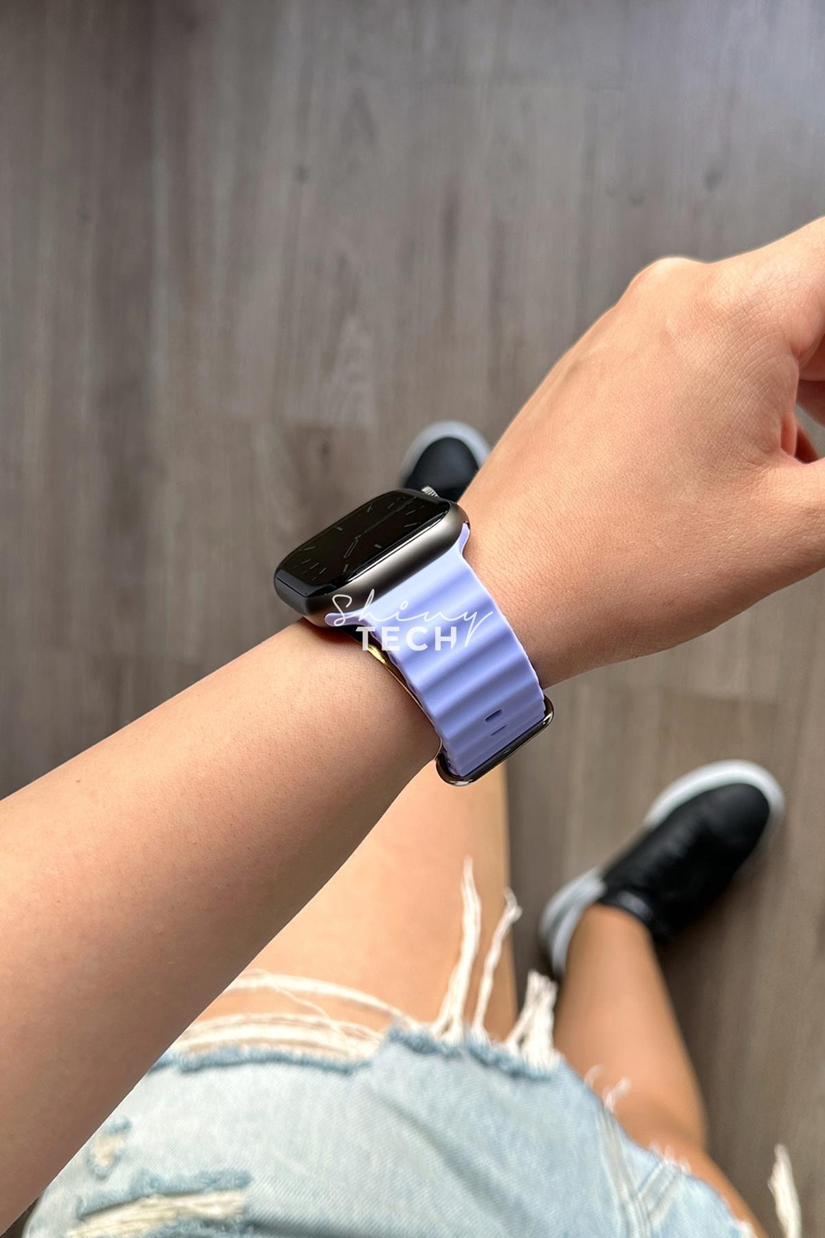 Apple Watch Uyumlu Ocean Loop Kordon Lila