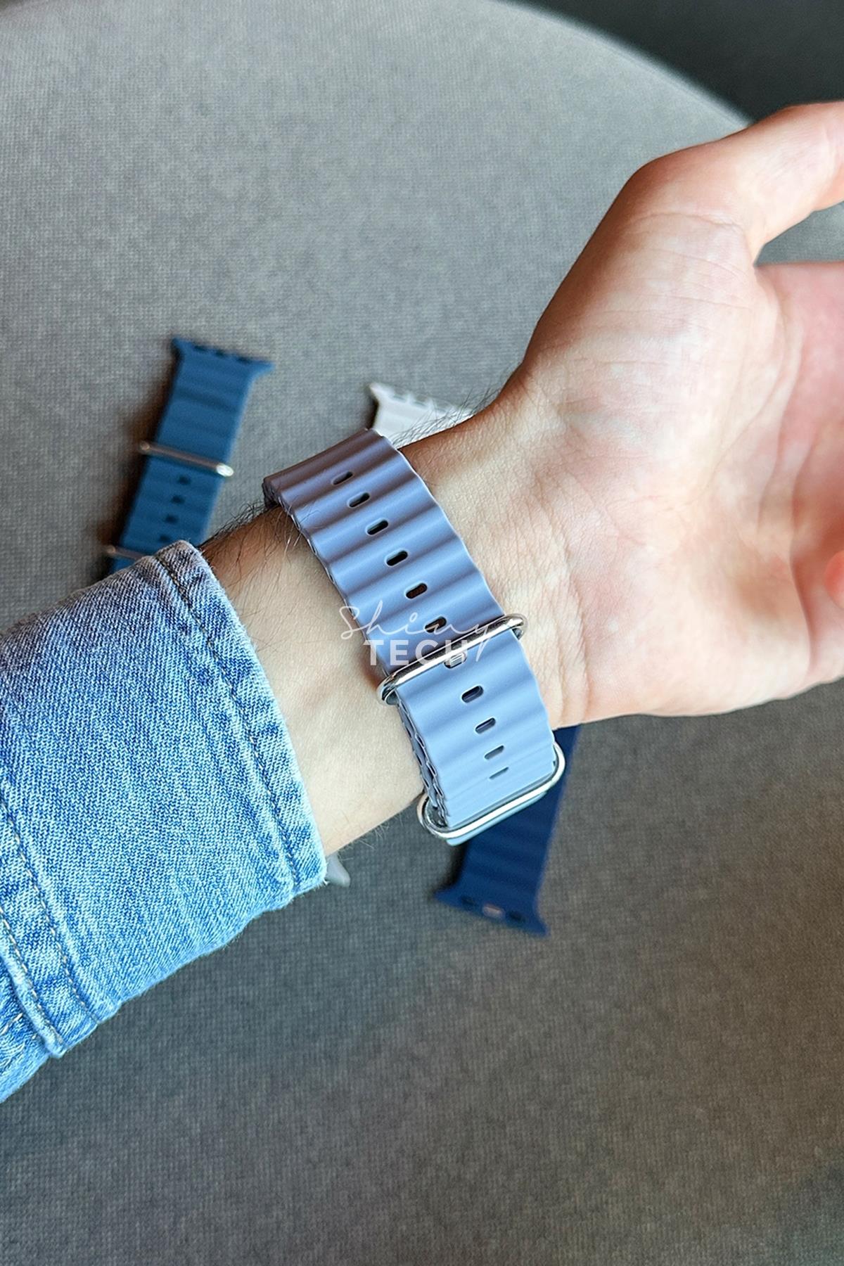 Apple Watch Uyumlu Ocean Loop Kordon Lavanta Mor