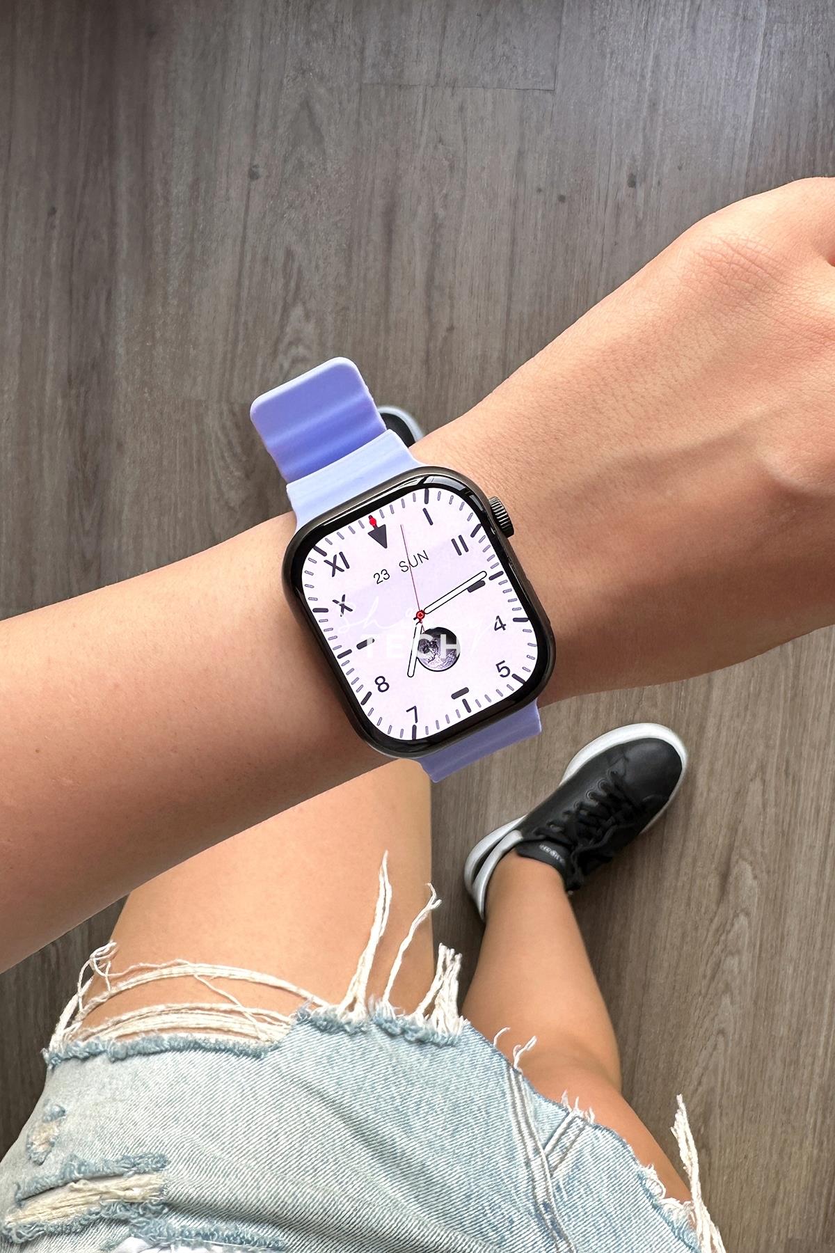 Apple Watch Uyumlu Ocean Loop Kordon Lila