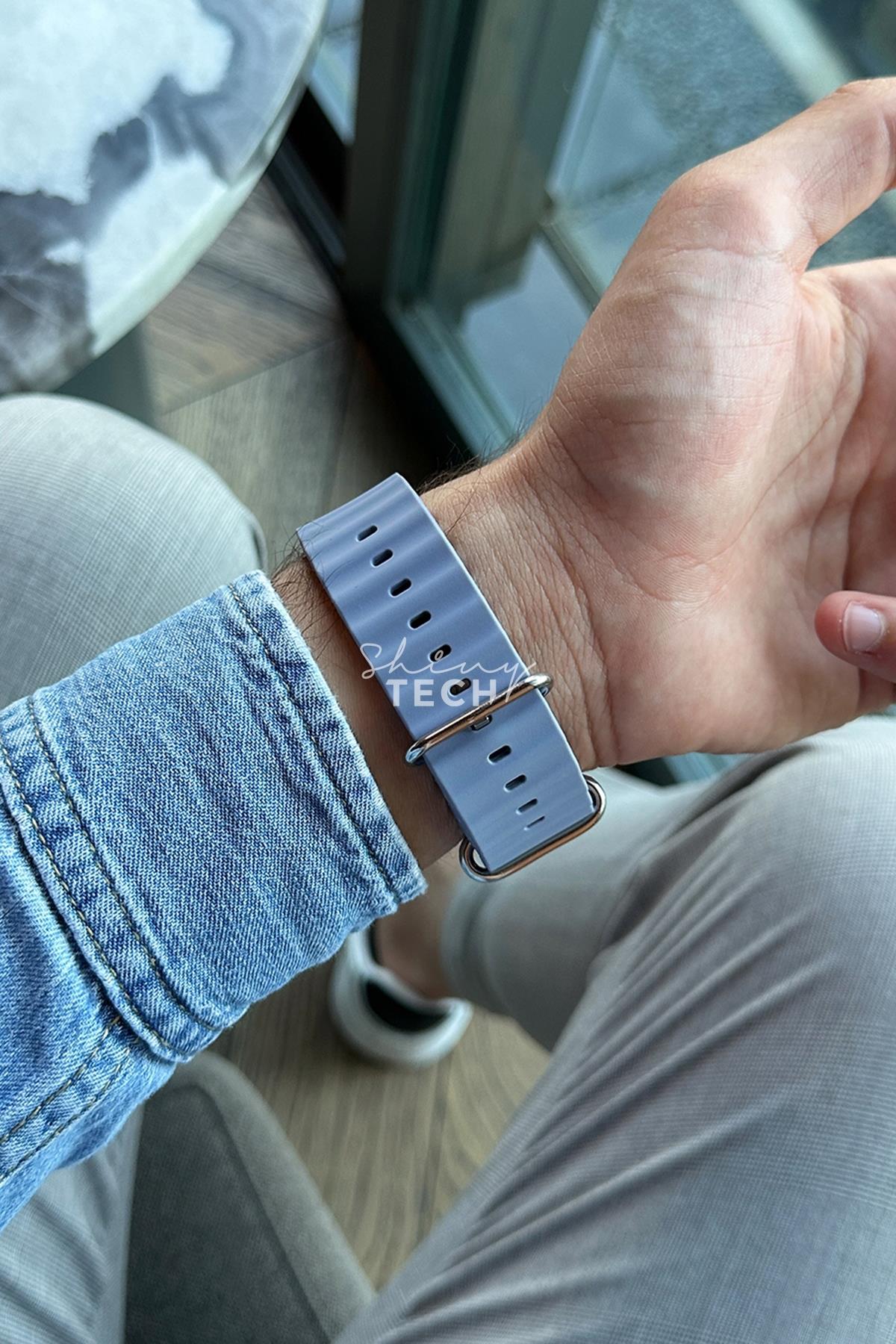 Apple Watch Uyumlu Ocean Loop Kordon Lavanta Mor