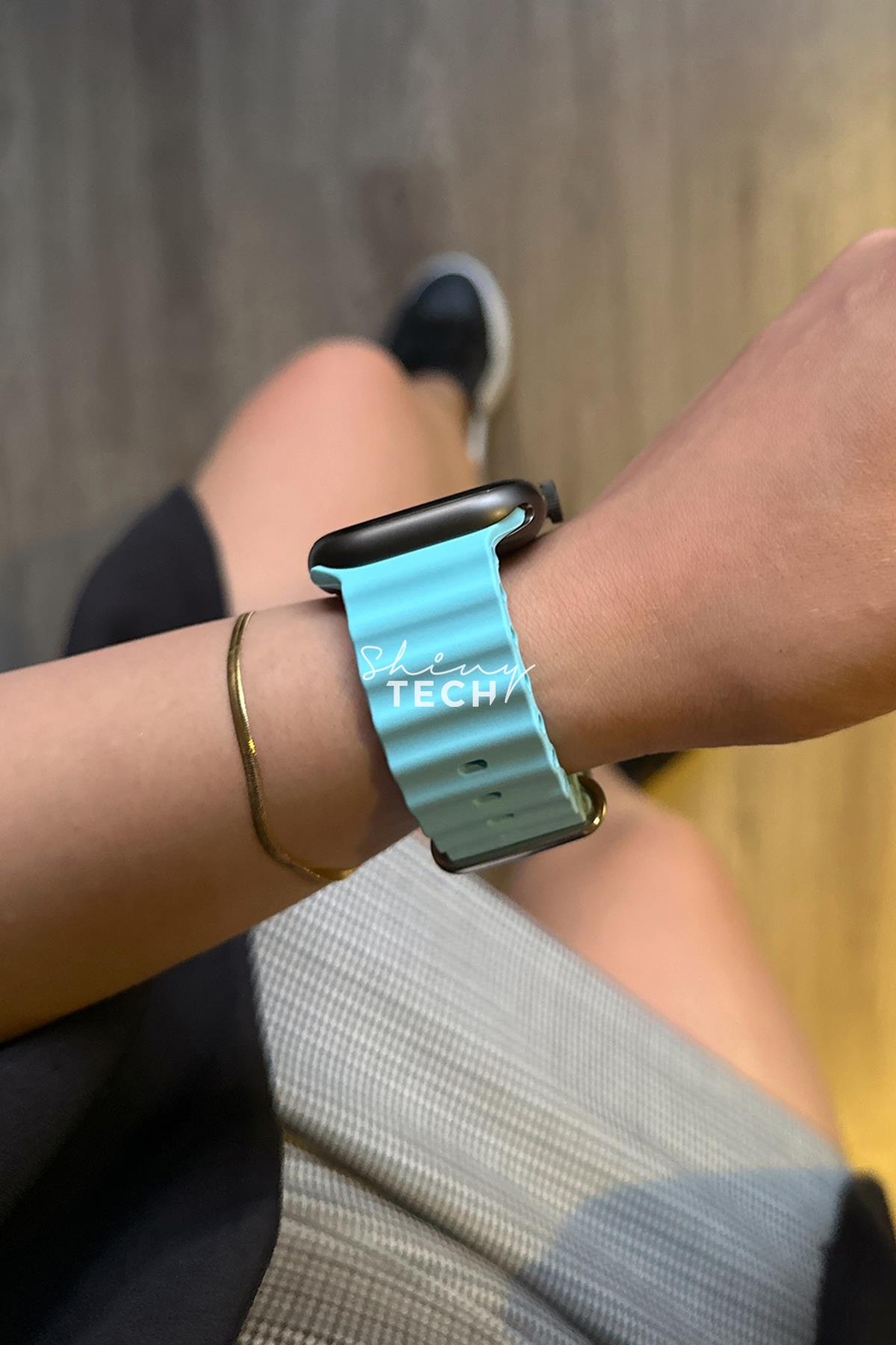 Apple Watch Uyumlu Ocean Loop Kordon Turkuaz