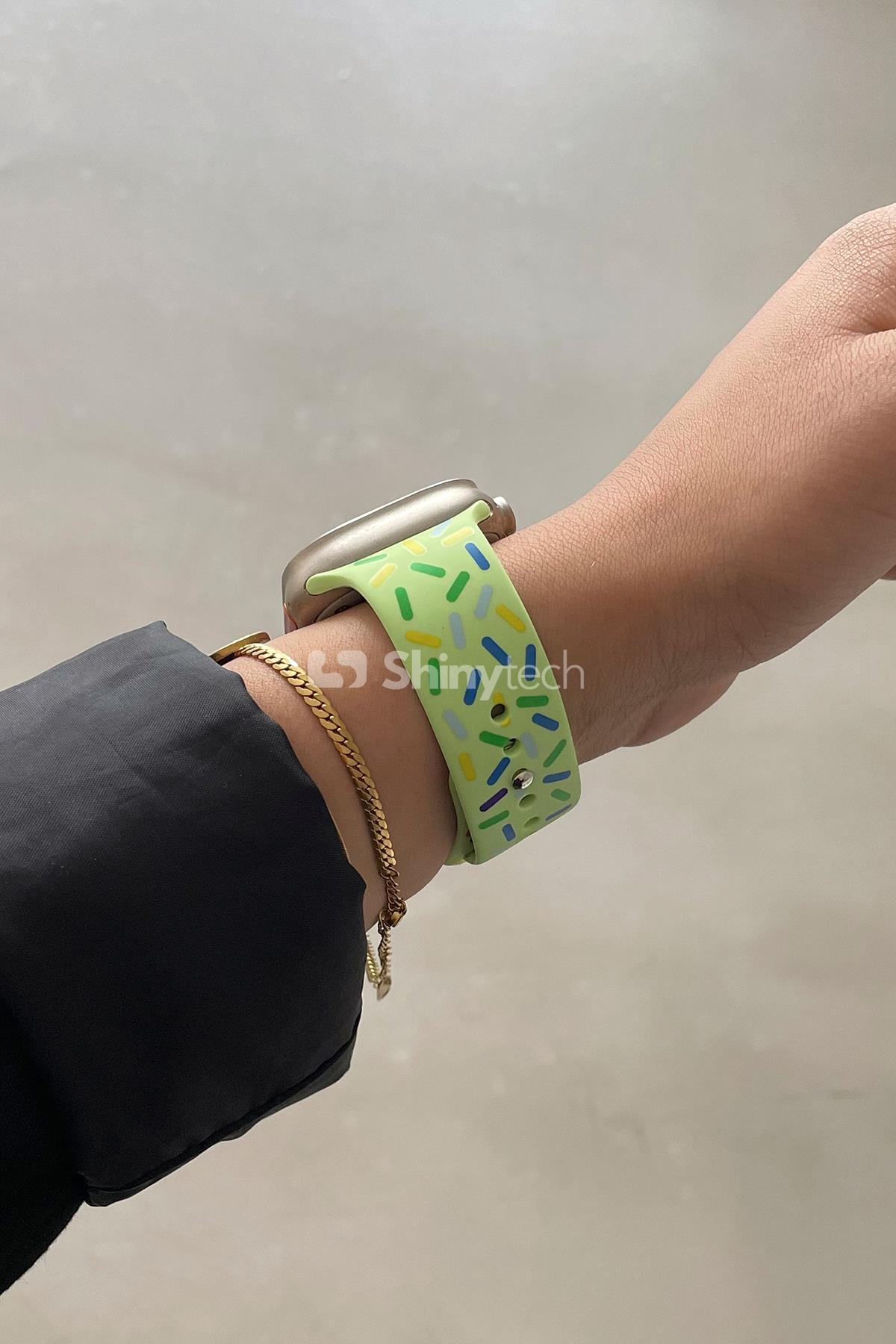 Apple Watch Uyumlu Pride Edition Spor Kordon Açık Yeşil