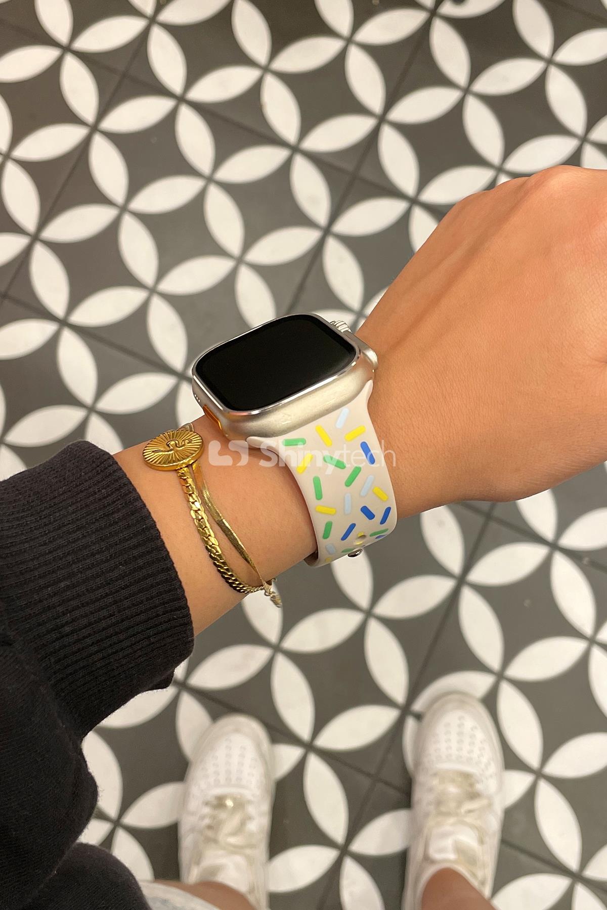 Apple Watch Uyumlu Pride Edition Spor Kordon Yıldız Işığı