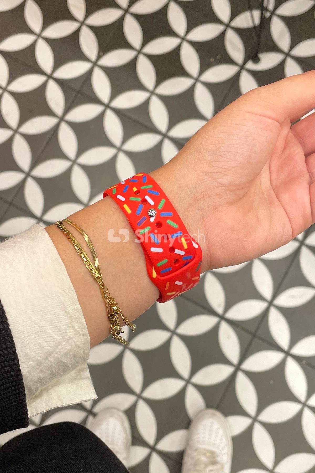 Apple Watch Uyumlu Pride Edition Spor Kordon Kırmızı