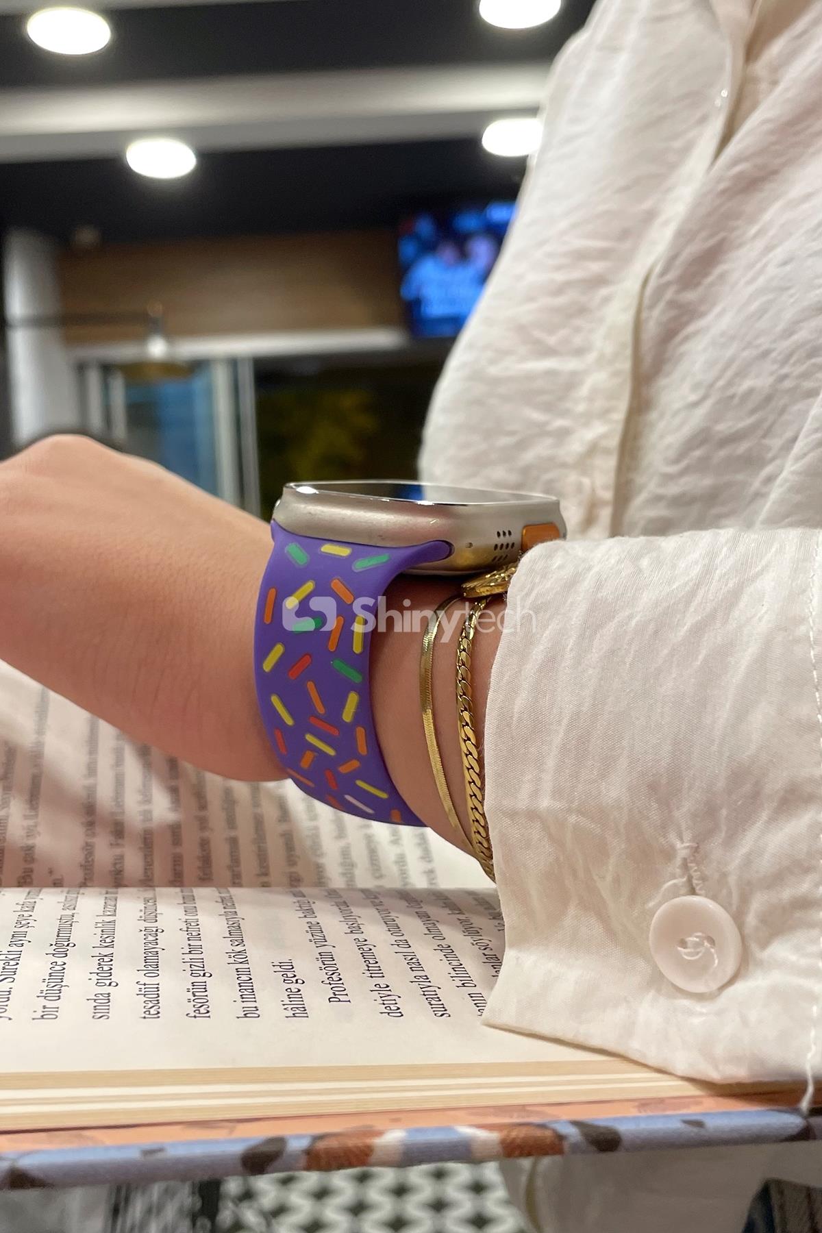 Apple Watch Uyumlu Pride Edition Spor Kordon Mor