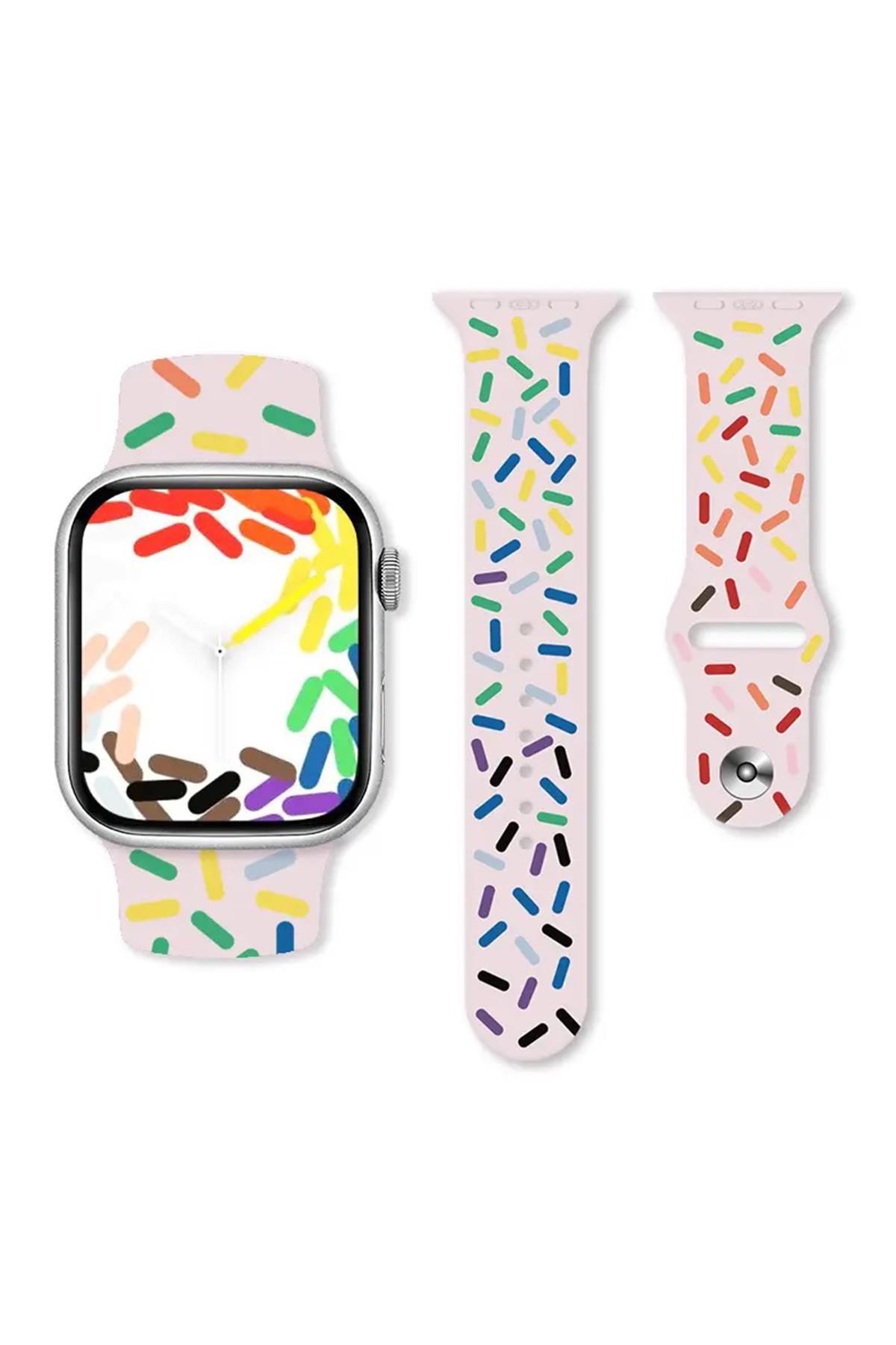 Apple Watch Uyumlu Pride Edition Spor Kordon Kum Pembesi