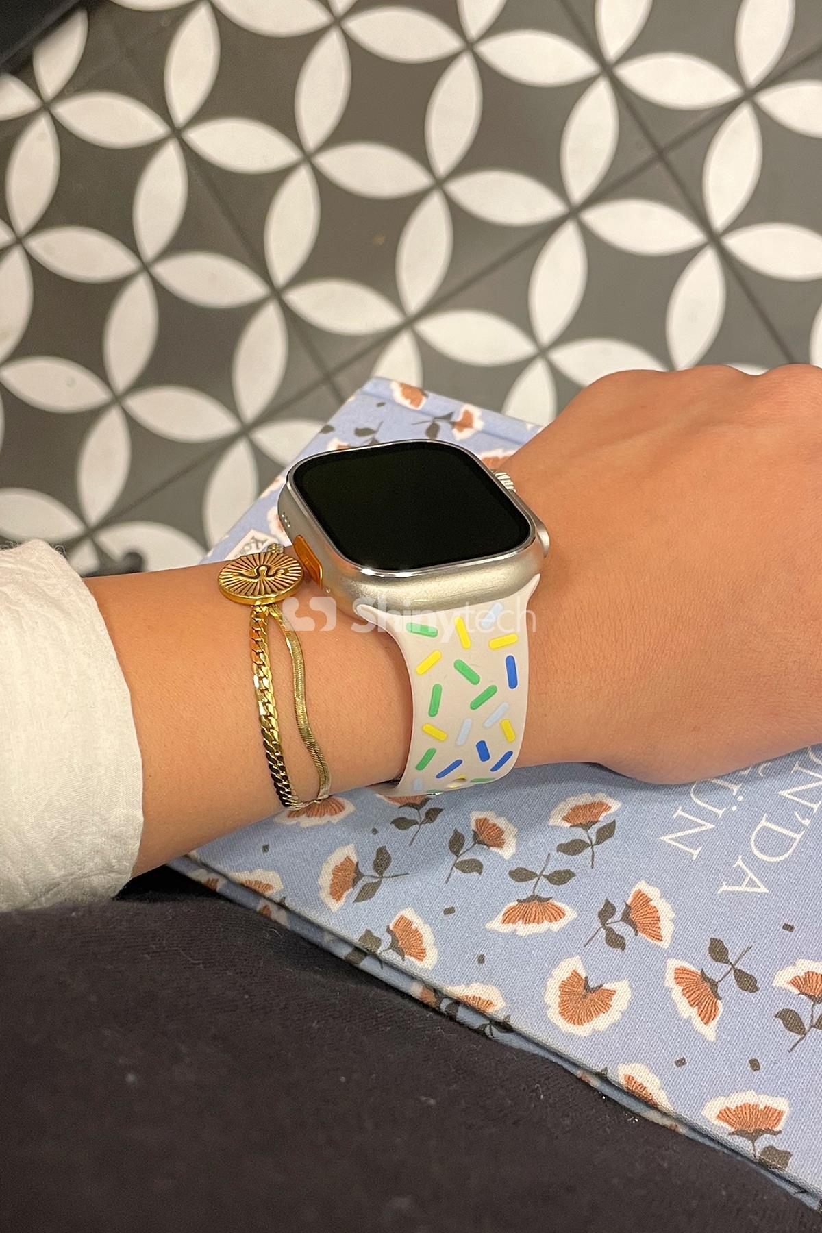 Apple Watch Uyumlu Pride Edition Spor Kordon Yıldız Işığı