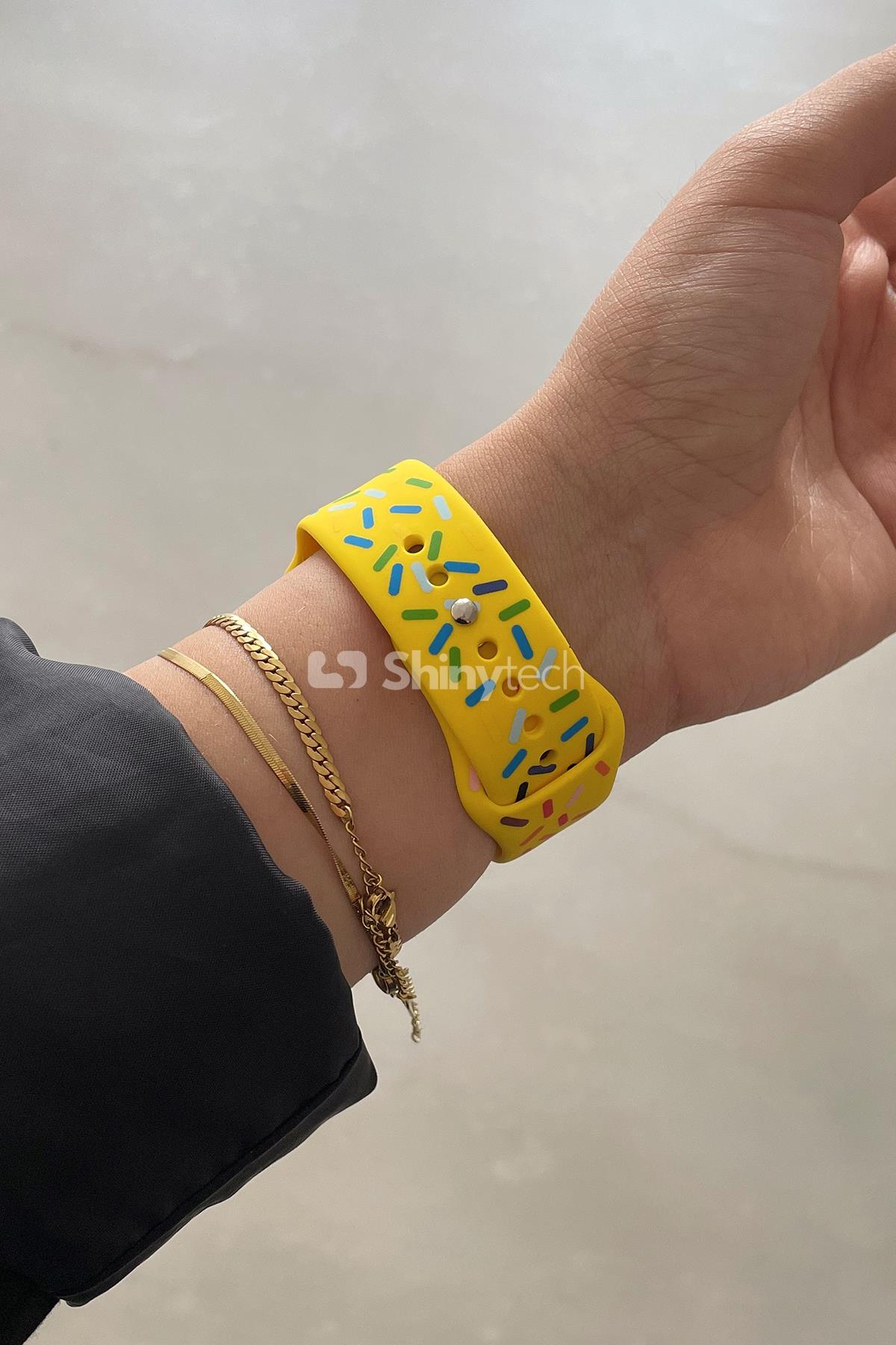 Apple Watch Uyumlu Pride Edition Spor Kordon Sarı