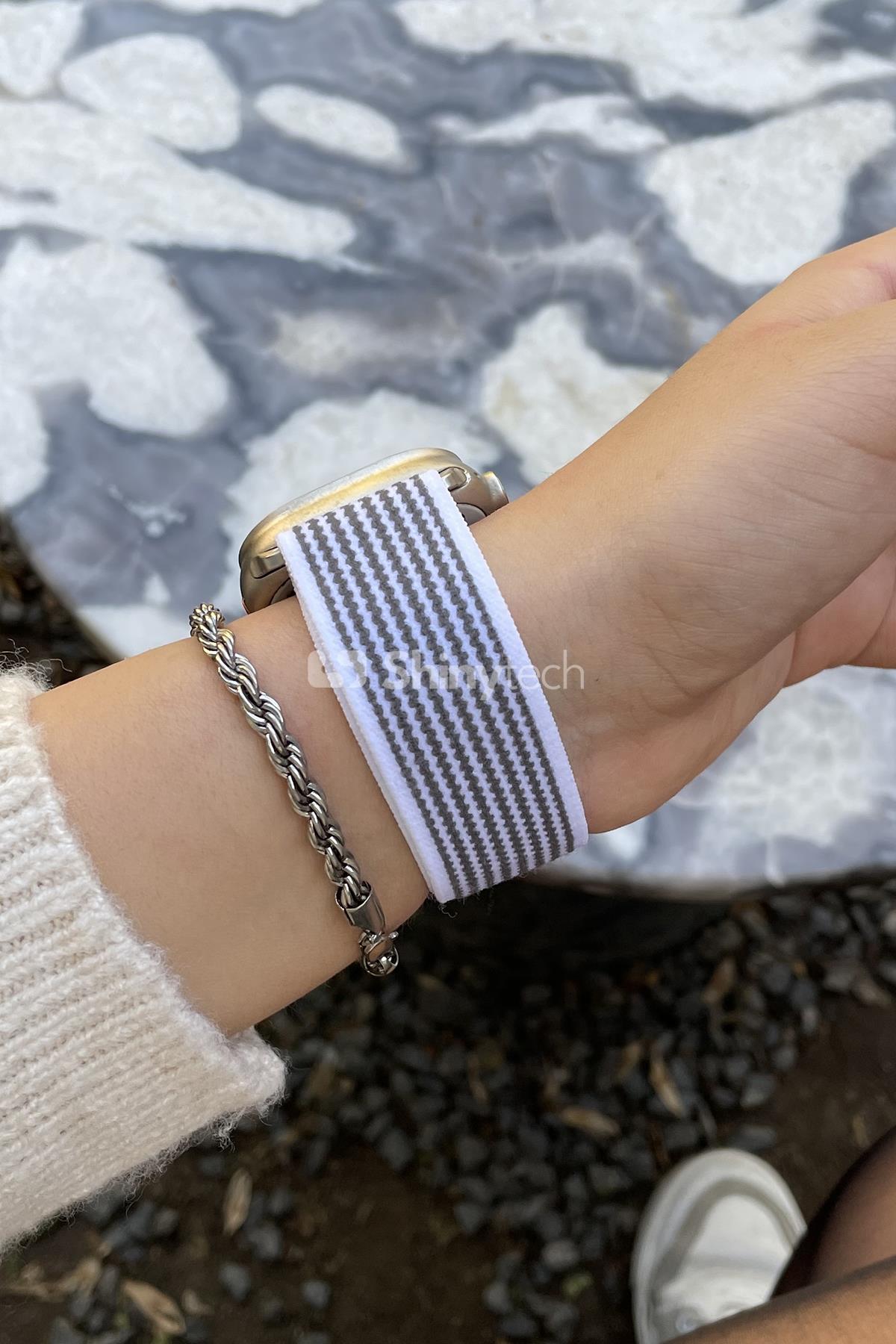 Apple Watch Uyumlu Trail Loop Kordon Beyaz