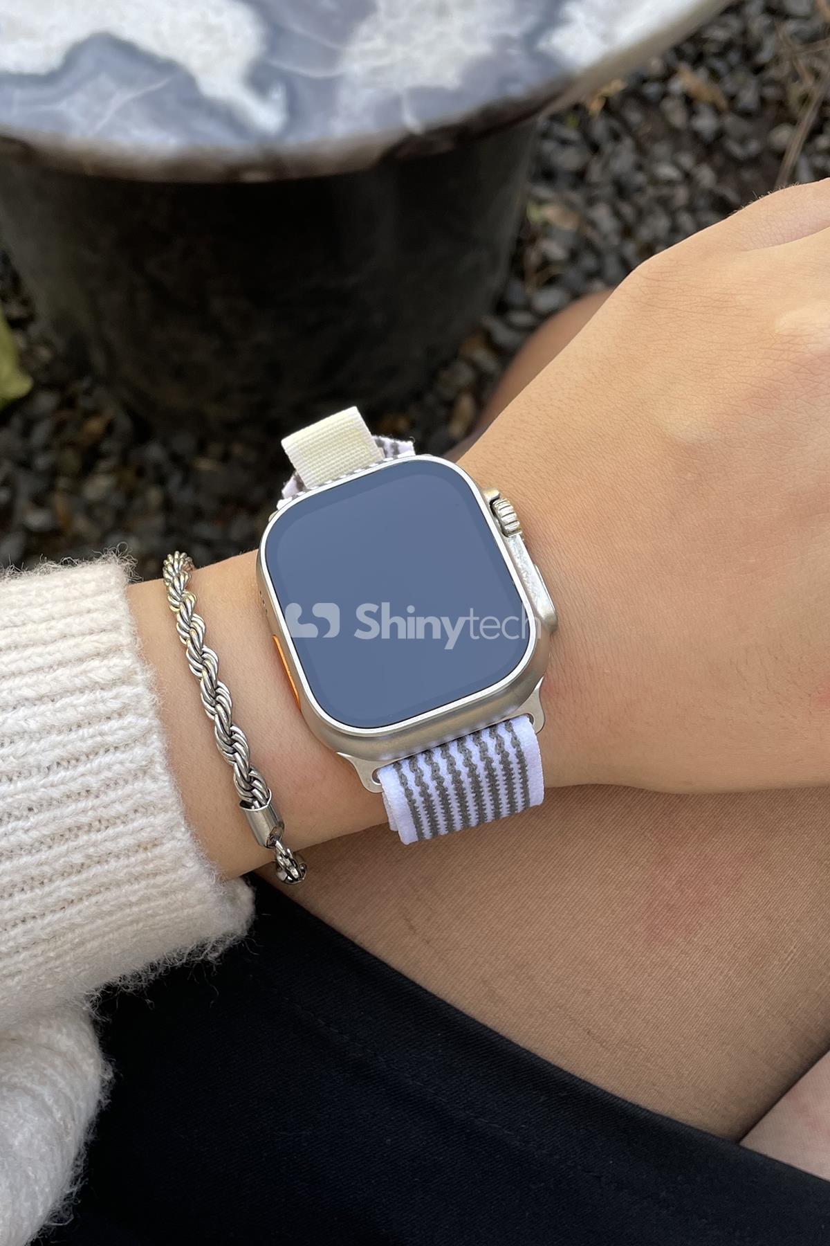 Apple Watch Uyumlu Trail Loop Kordon Beyaz