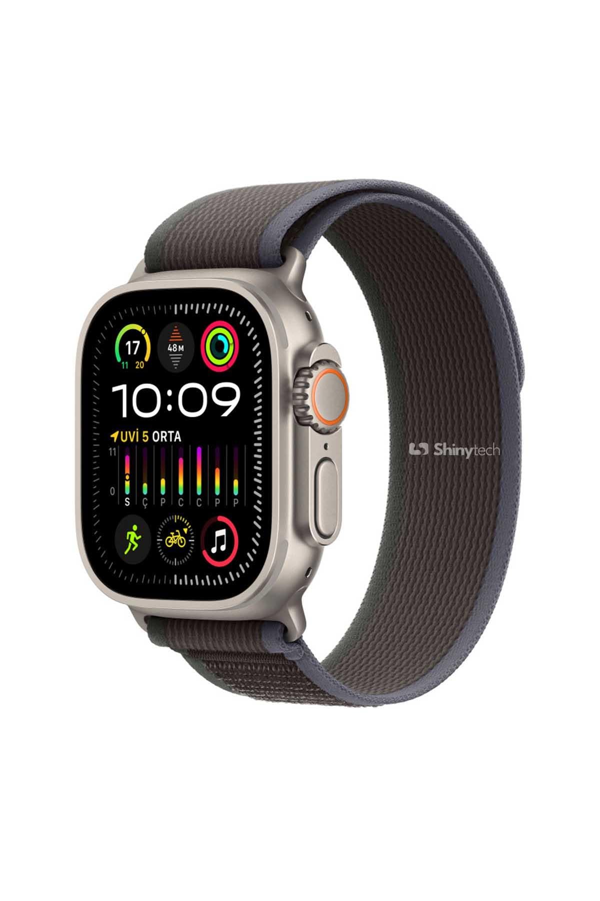 Apple Watch Uyumlu Trail Loop Kordon Mavi/Siyah