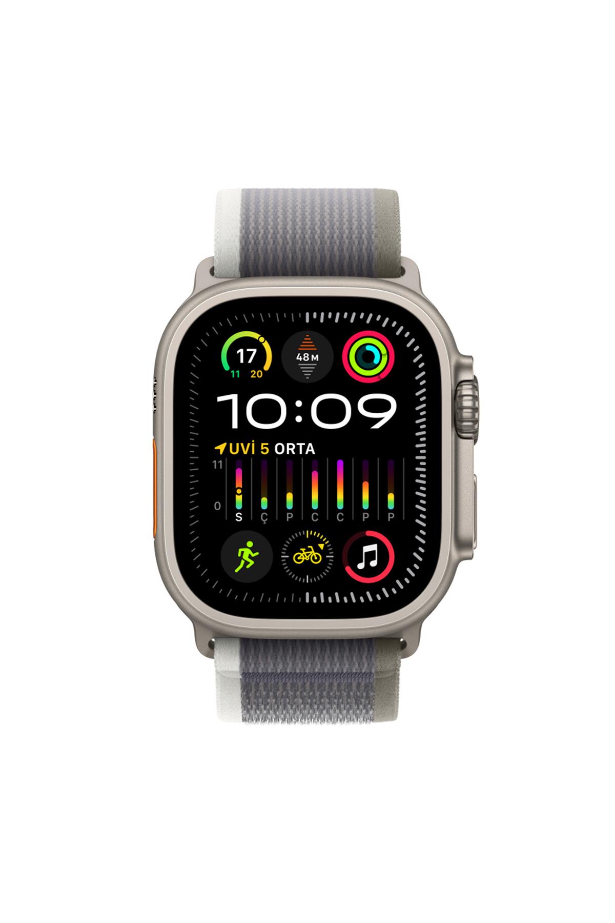 Apple Watch Uyumlu Trail Loop Kordon Yeşil/Gri