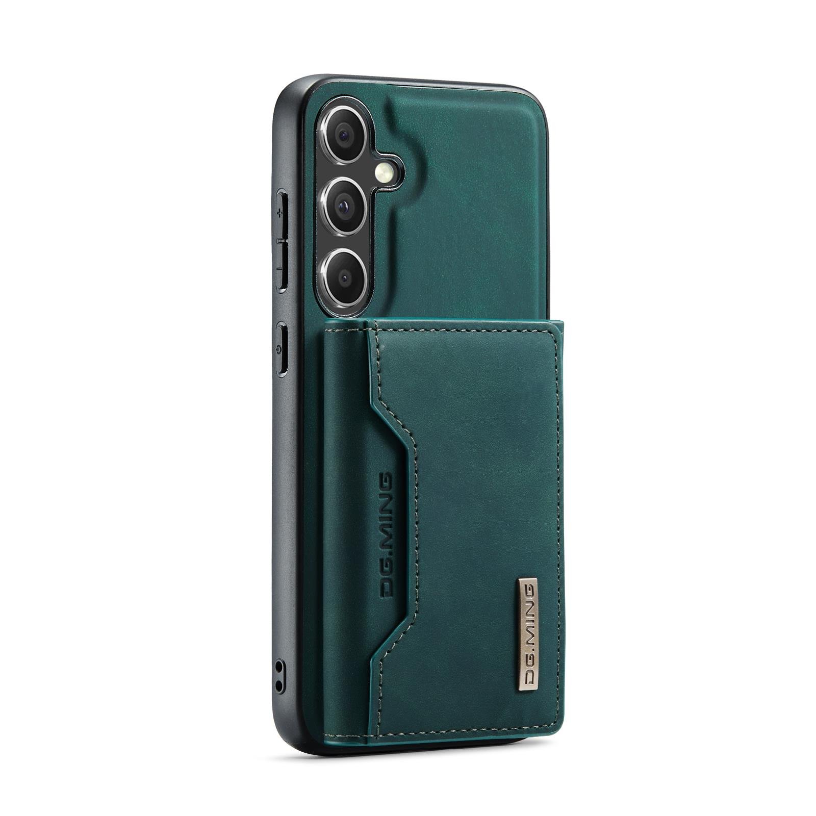 Samsung Uyumlu Ayrılabilen Cüzdanlı Deri Telefon Kılıfı Yeşil