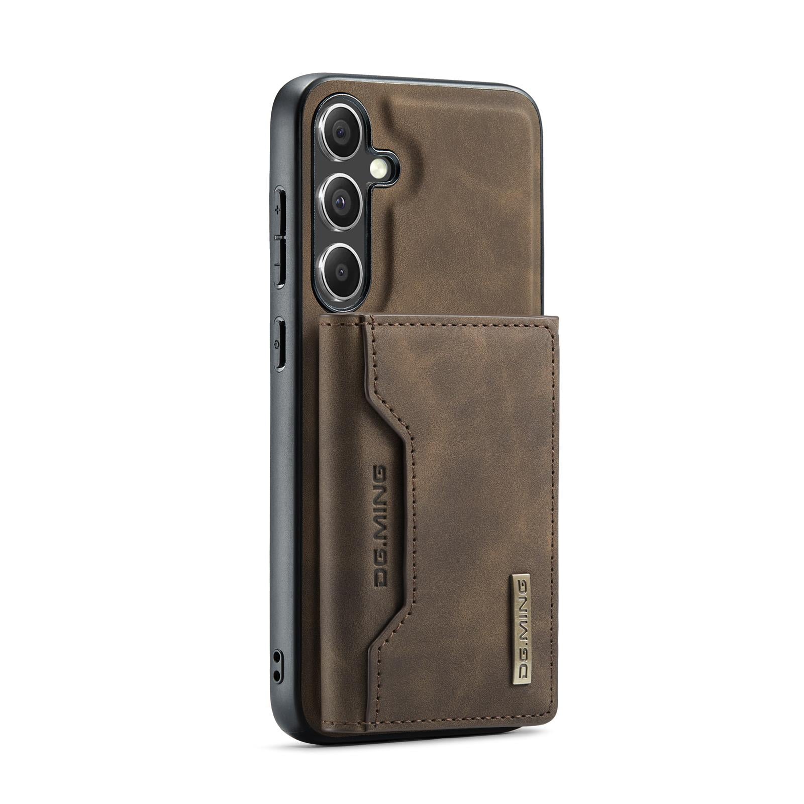 Samsung Uyumlu Ayrılabilen Cüzdanlı Deri Telefon Kılıfı Koyu Kahverengi